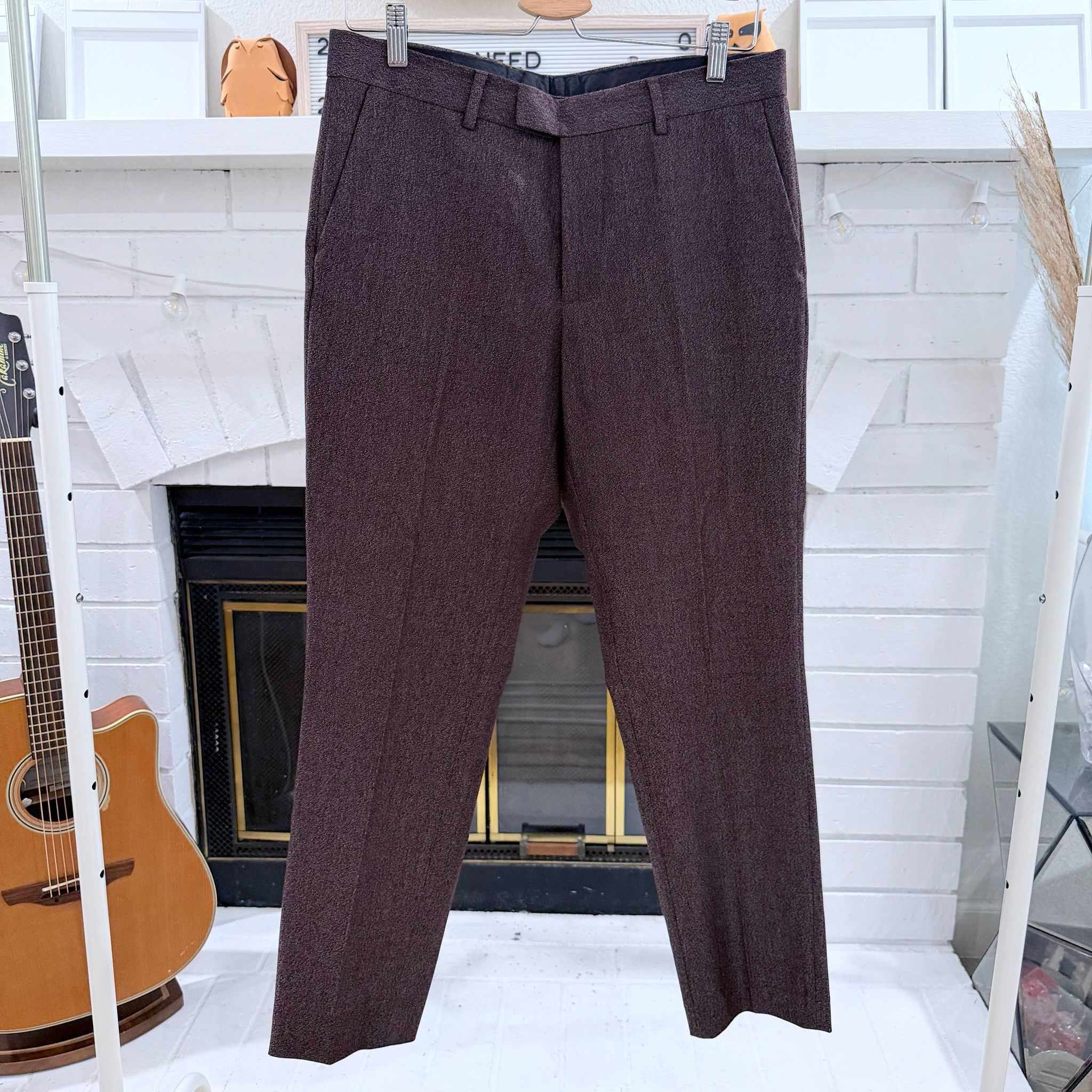 H&M H&M Slim Fit Burgundy / Maroon Suit Set - 40R / 33R Size 40R - 6 Thumbnail