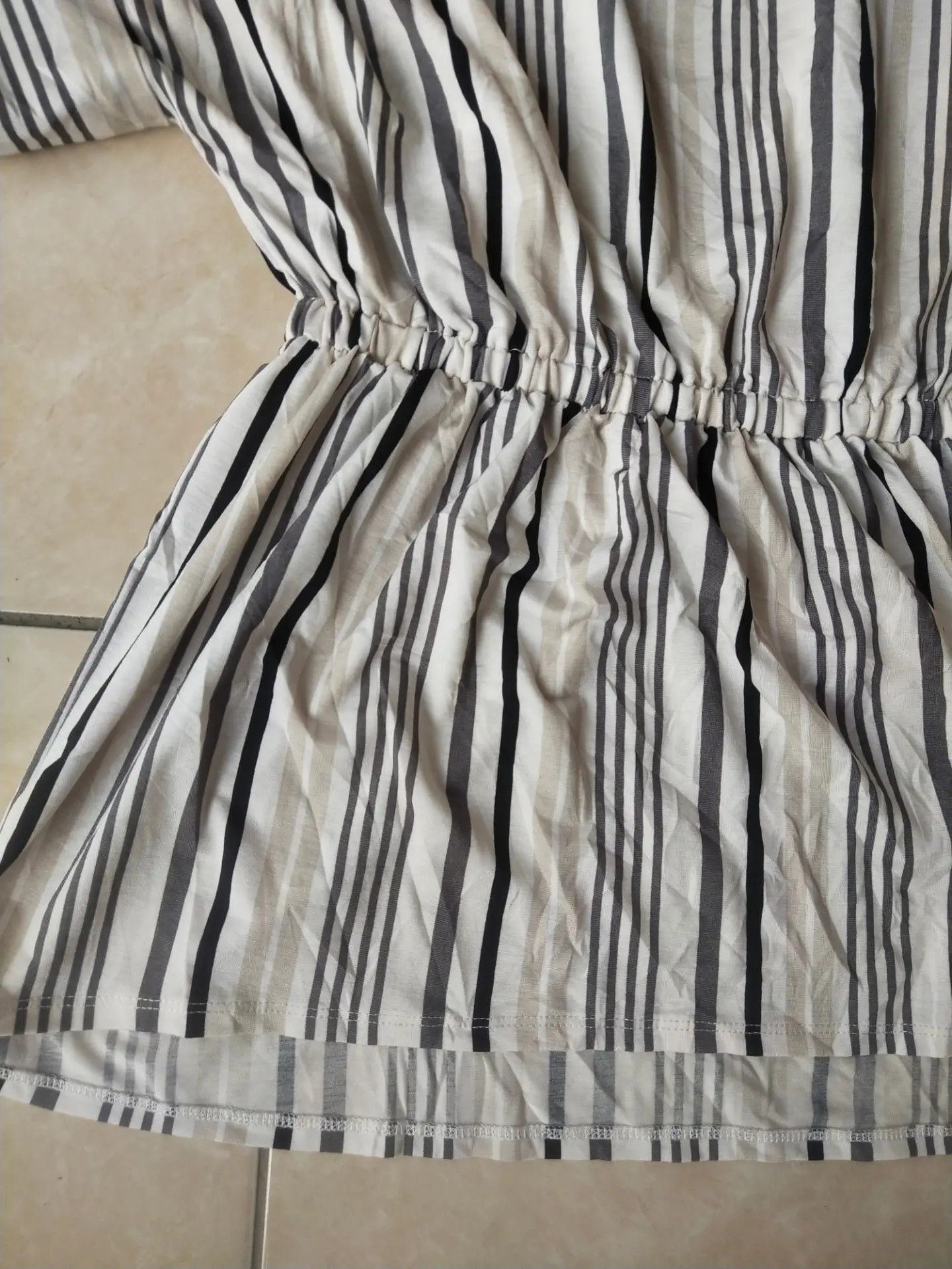 MOUSSY Azul by Moussy Striped Cinched-Waist Dolman Blouse Size M / US 6-8 / IT 42-44 - 3 Thumbnail