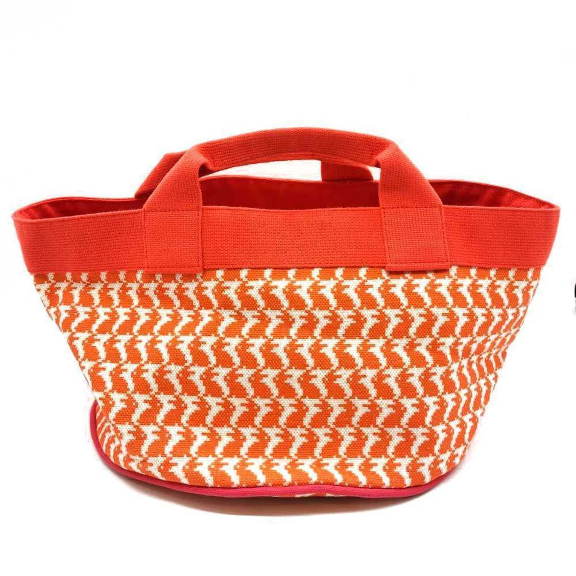 Hermes Hermès Animo Pixel Tote Bag Kids Line Canvas Orange Women's HERMES Size ONE SIZE - 1 Thumbnail