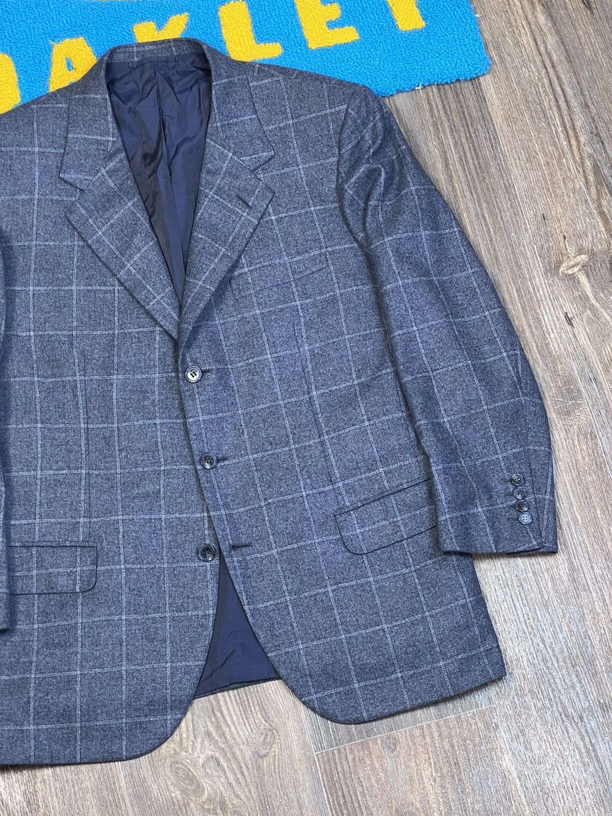 Brioni Brioni Parigi Checked Three Buttons Wool Grey Blazer Jacket Size 52S - 2 Thumbnail