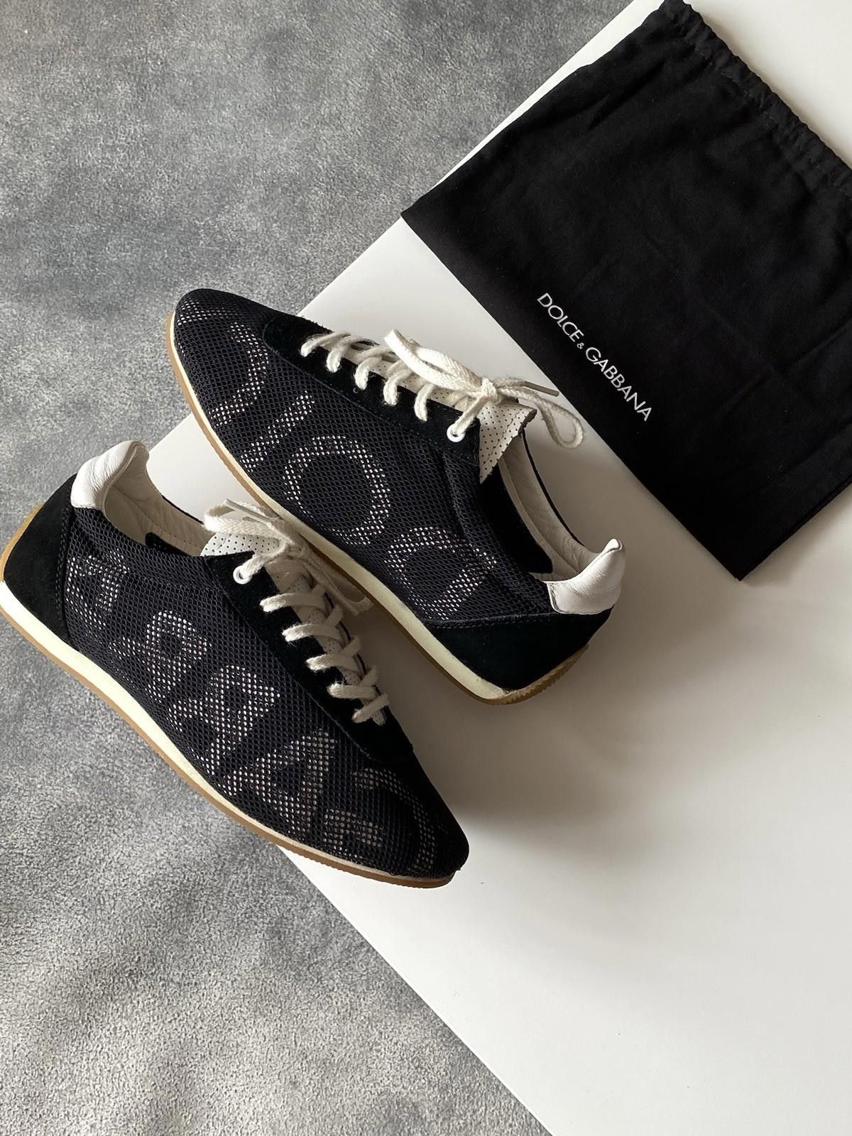 Dolce & Gabbana Dolce&Gabbana Thailandia Mirror Logo Suede Sneakers Size US 7.5 / IT 37.5 - 2 Thumbnail