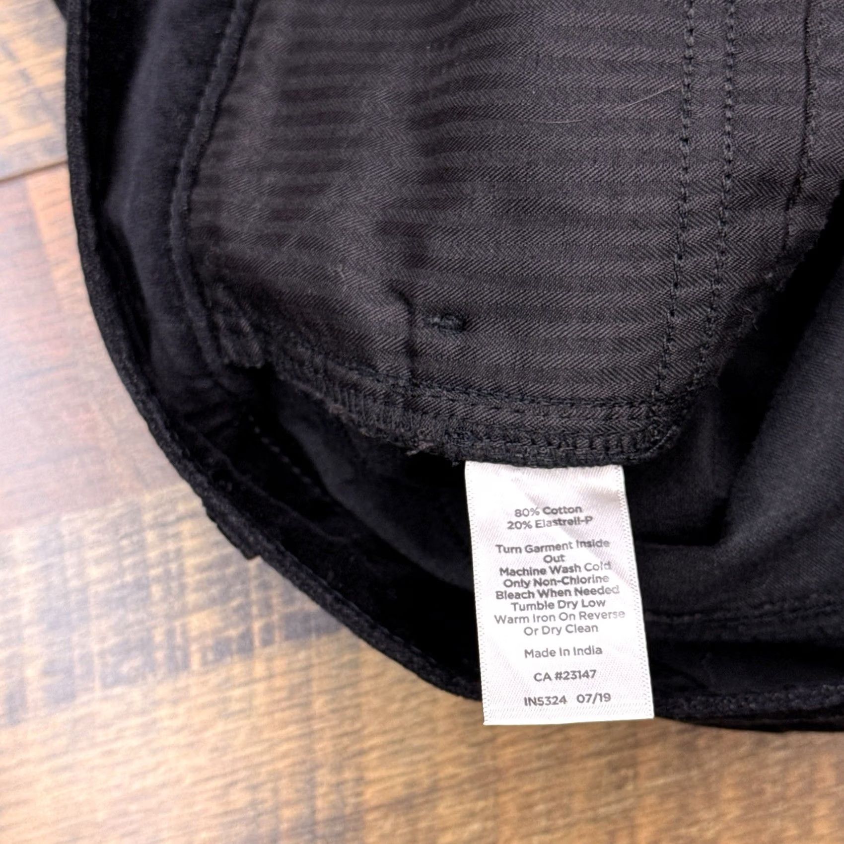 Talbots Talbots Velvet High Waist Straight Leg Pants 16 Black Stretch Size 38" / US 16 / IT 52 - 5 Thumbnail