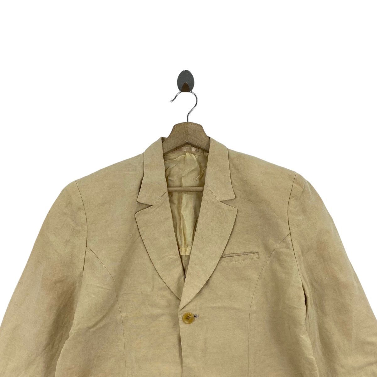 Vintage × Y's × Yohji Yamamoto Vintage 90s Y’S Bis YOHJI YAMAMOTO Japan Cream Short Blazer Size M / US 6-8 / IT 42-44 - 2 Thumbnail