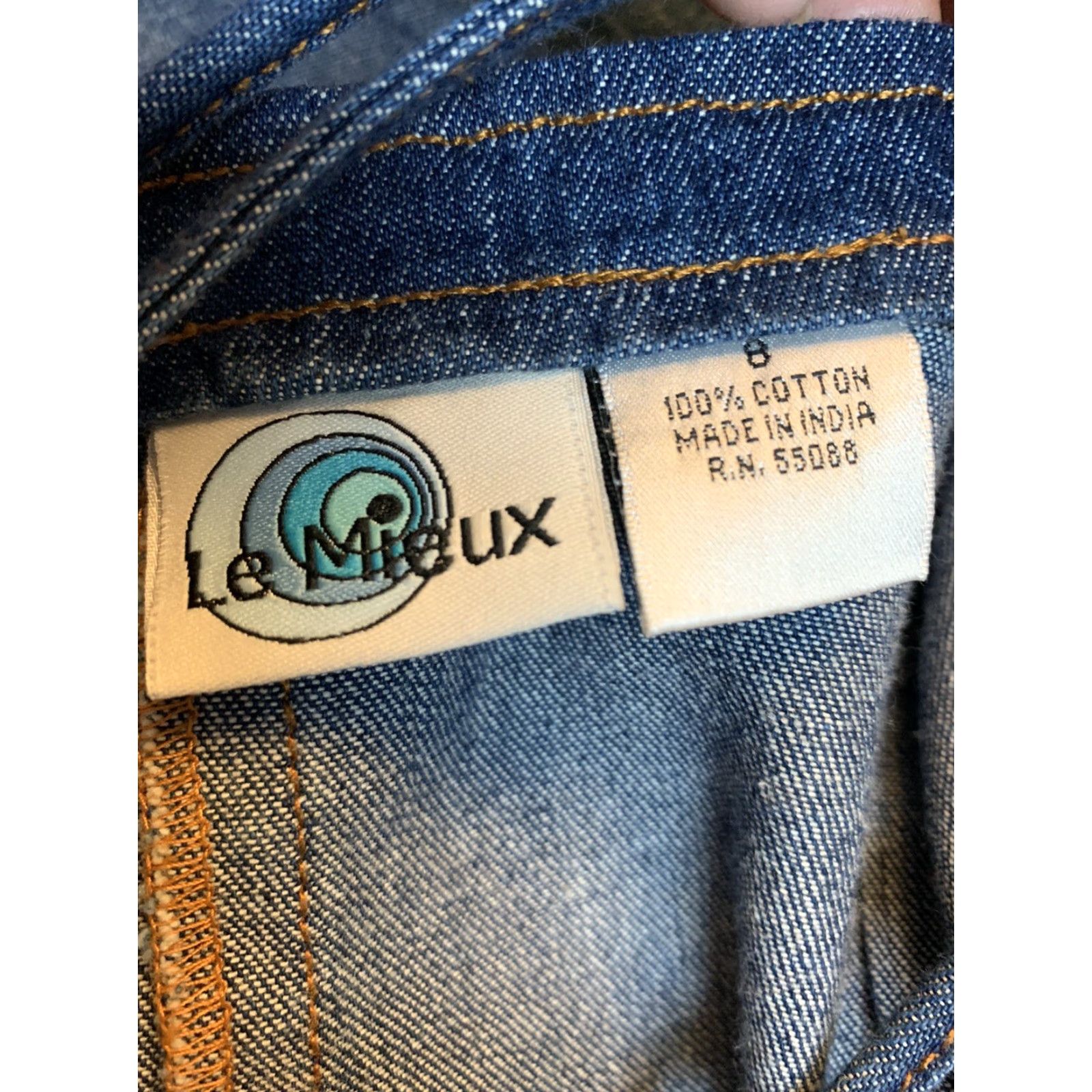 Vintage VINTAGE Y2K Fitted Maxi Cotton Denim Jean Strappy Racerback Dress Fit S/M Le Mieux Women Casual Rockabilly 1990s Blue Shirt? Size 27" / US 4 / IT 40 - 6 Thumbnail