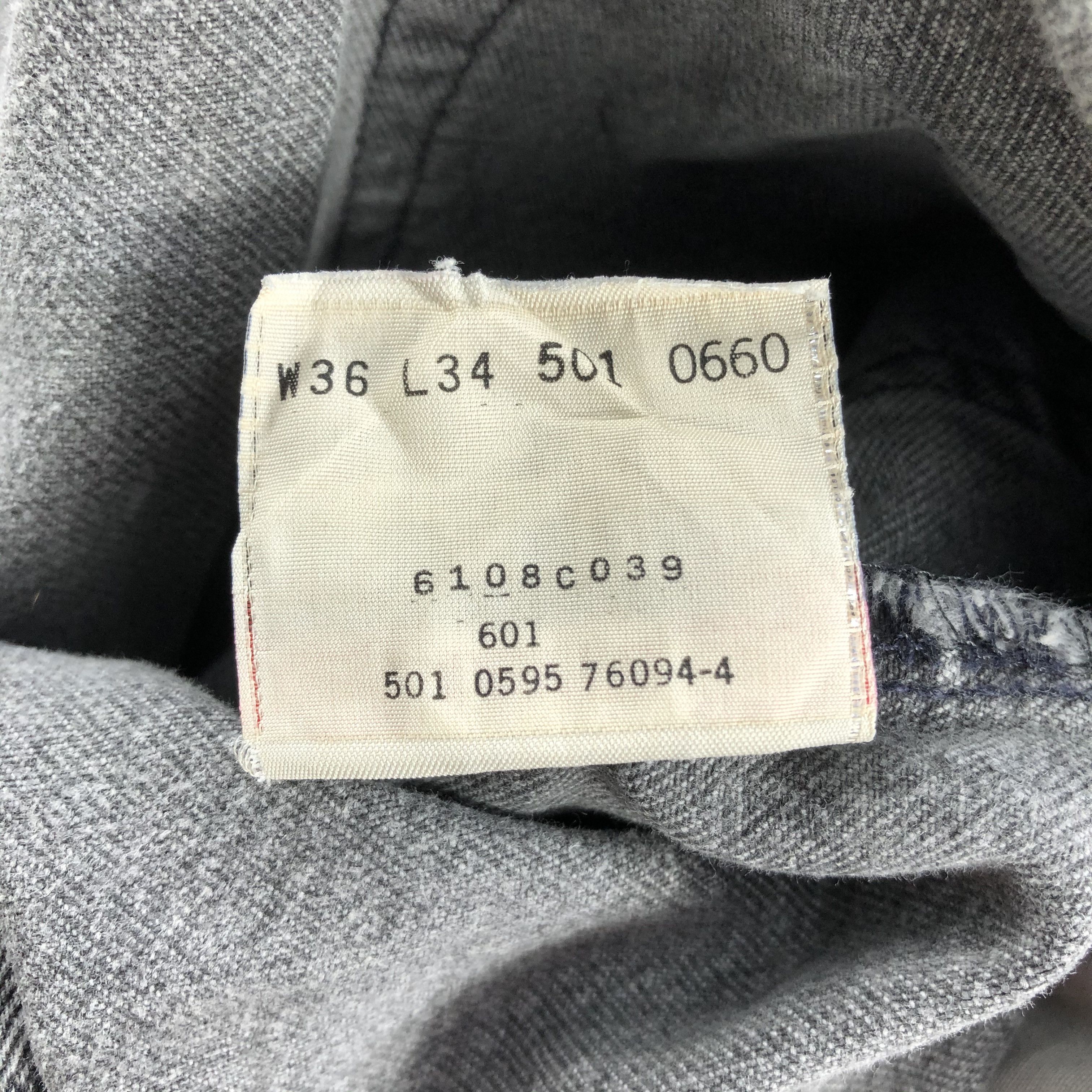 Levi's Vintage 90s Ash Gray Levis 501 Jeans-JM2441 Size US 36 / EU 52 - 19 Thumbnail