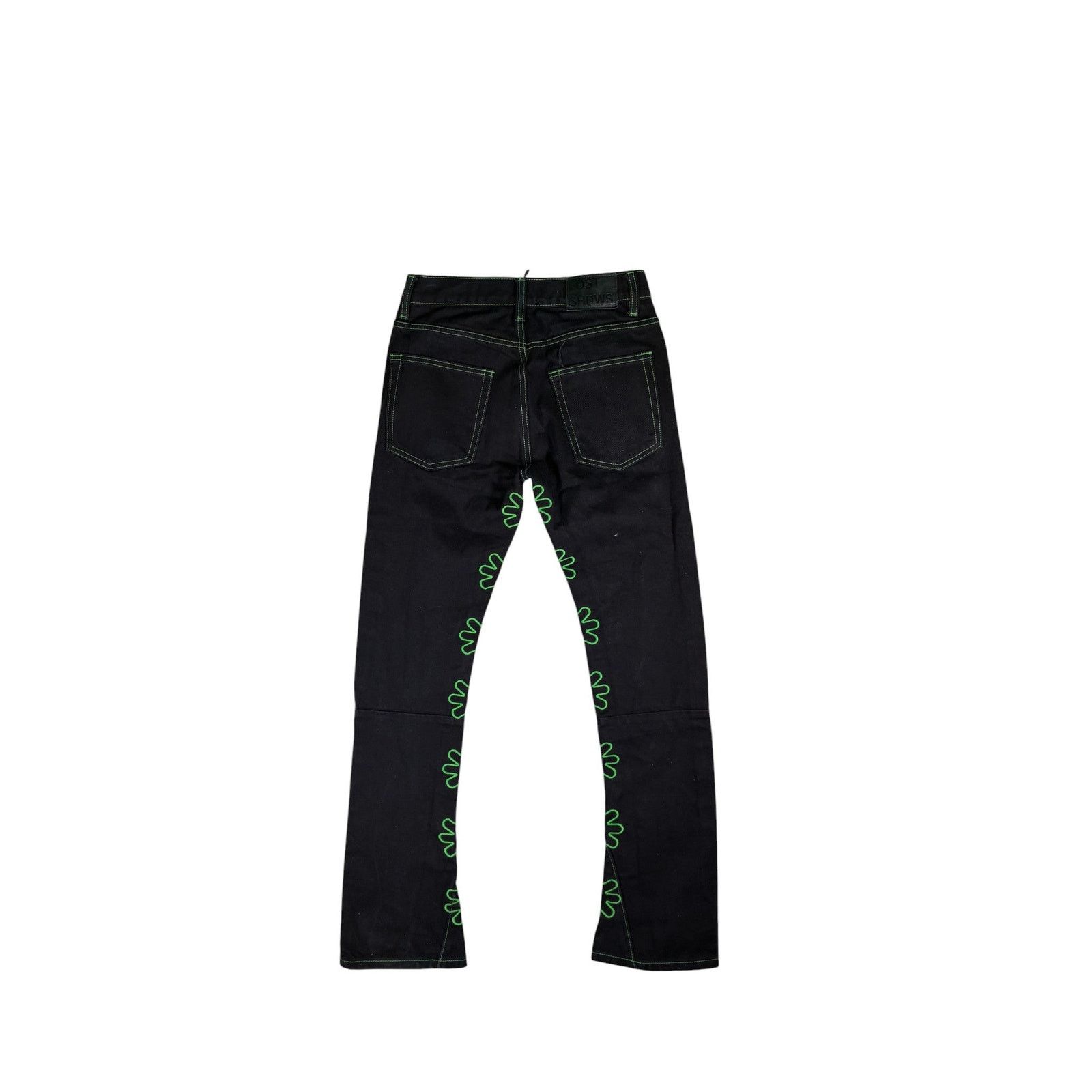 LOSTSHDWS LostSHDWS Outline Black & Green Jeans Size US 28 / EU 44 - 2 Thumbnail