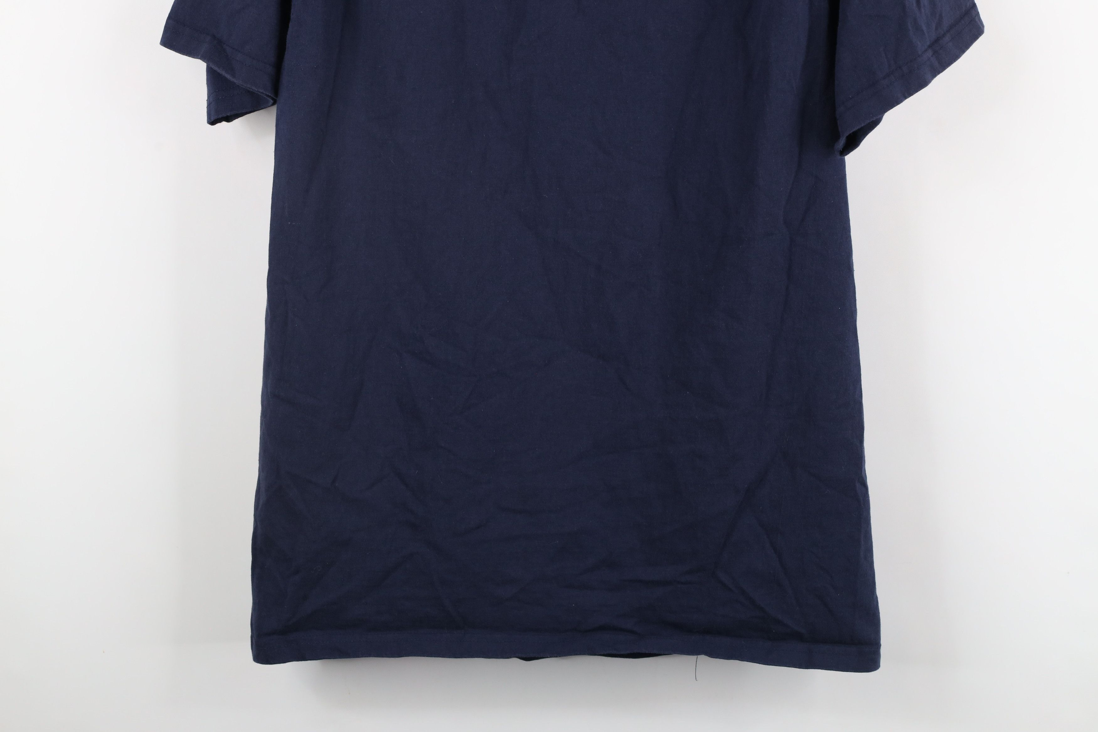 Vintage Vintage 90s Streetwear Heavyweight Cotton T-Shirt Navy Blue Size US XL / EU 56 / 4 - 3 Thumbnail