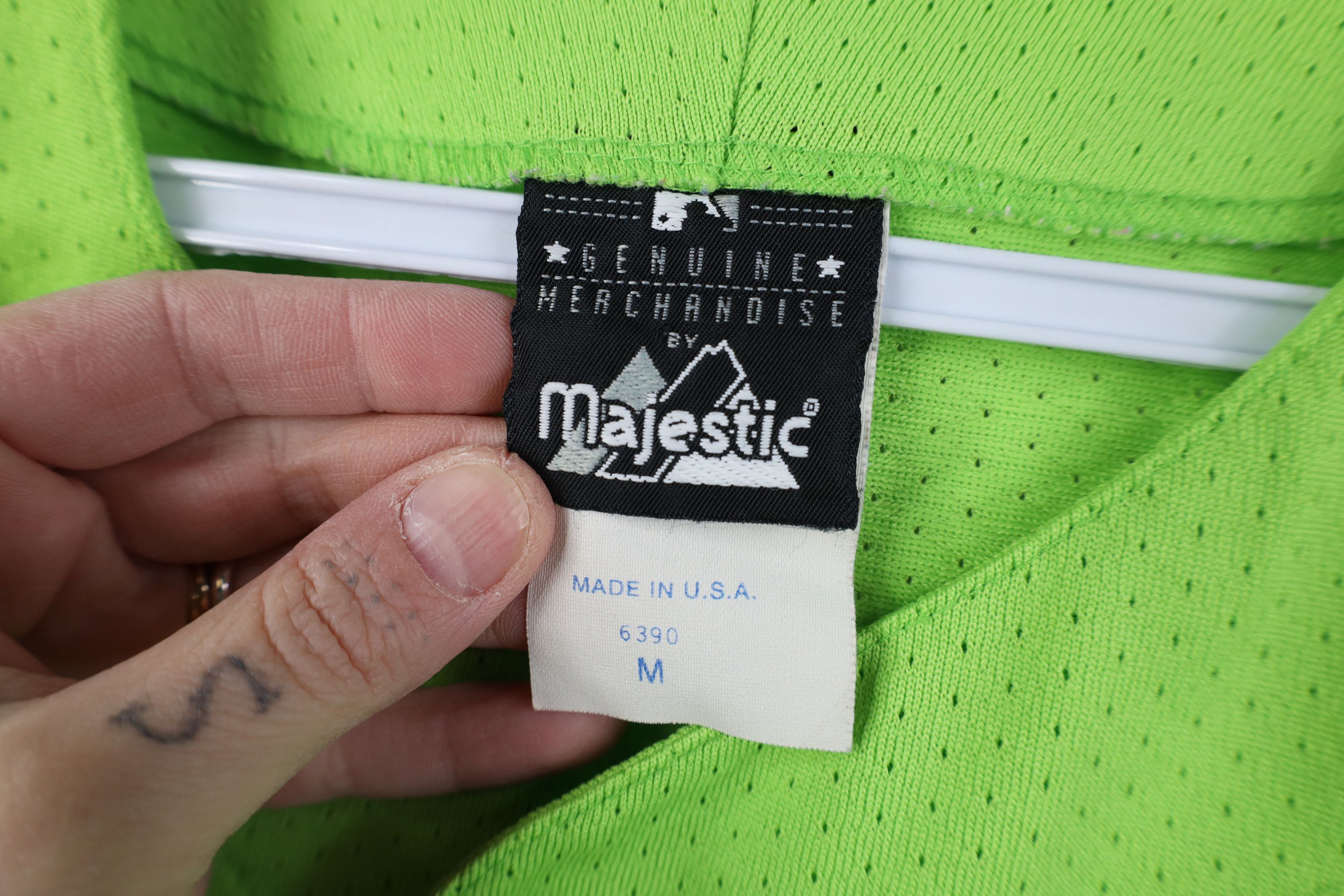 Majestic Vintage 90s Y2K Majestic Baseball Jersey Lime Green USA Size US M / EU 48-50 / 2 - 10 Thumbnail