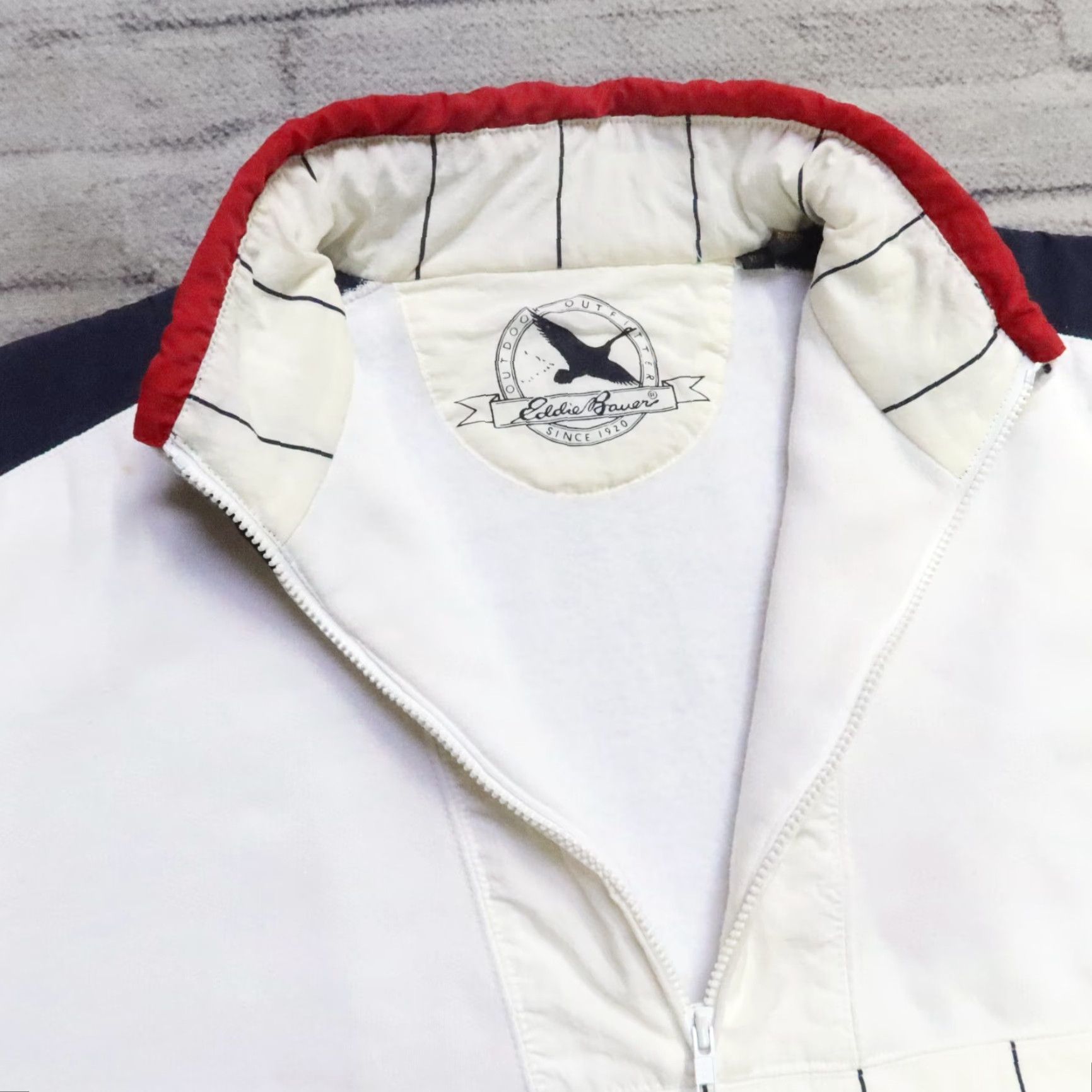 Eddie Bauer VINTAGE Eddie Bauer Sweatshirt XL Quarter Zip Men White 90s Pullover Size US XL / EU 56 / 4 - 6 Thumbnail