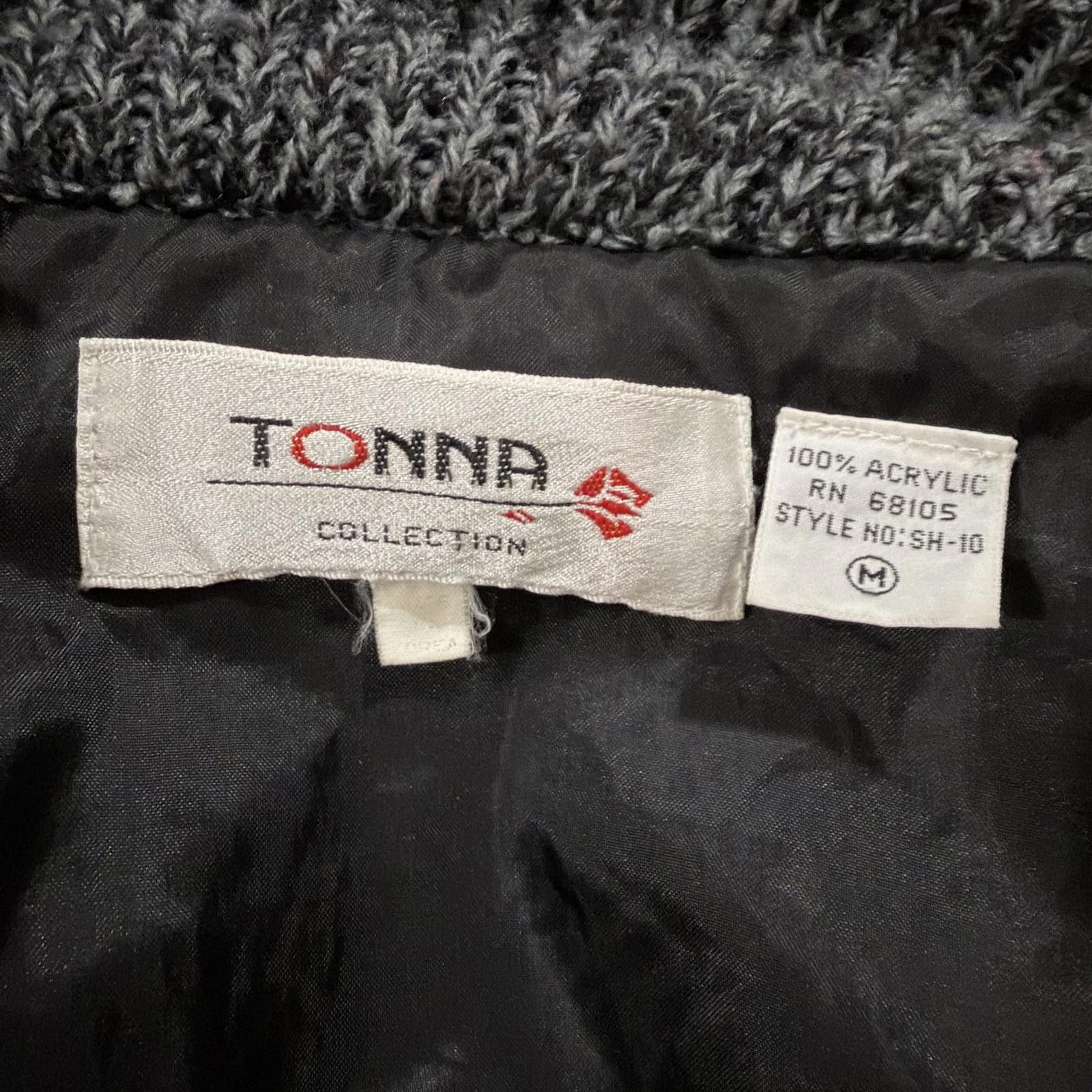 Other Vintage 80s 90s Acrylic Knit Cardigan Zip Sweater Art Size M Size M / US 6-8 / IT 42-44 - 3 Thumbnail