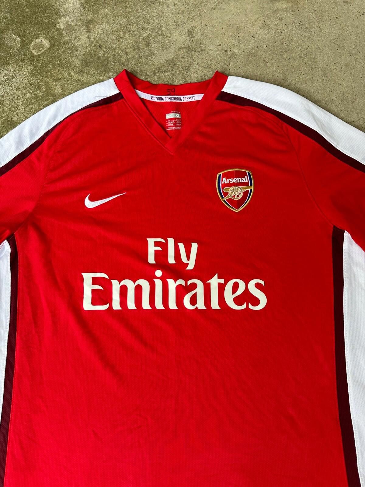 Nike ARSENAL 2008 2010 HOME VINTAGE FOOTBALL SHIRT SOCCER jersey Size US XL / EU 56 / 4 - 2 Thumbnail