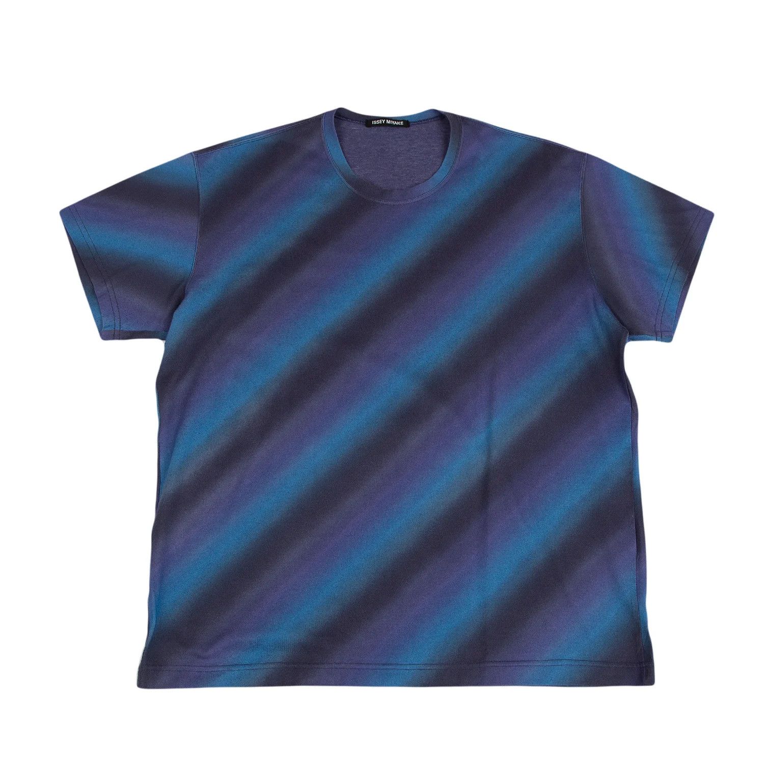 Issey Miyake Gradient Bias Stripe T-Shirt in Blue Size US XL / EU 56 / 4 - 1 Thumbnail