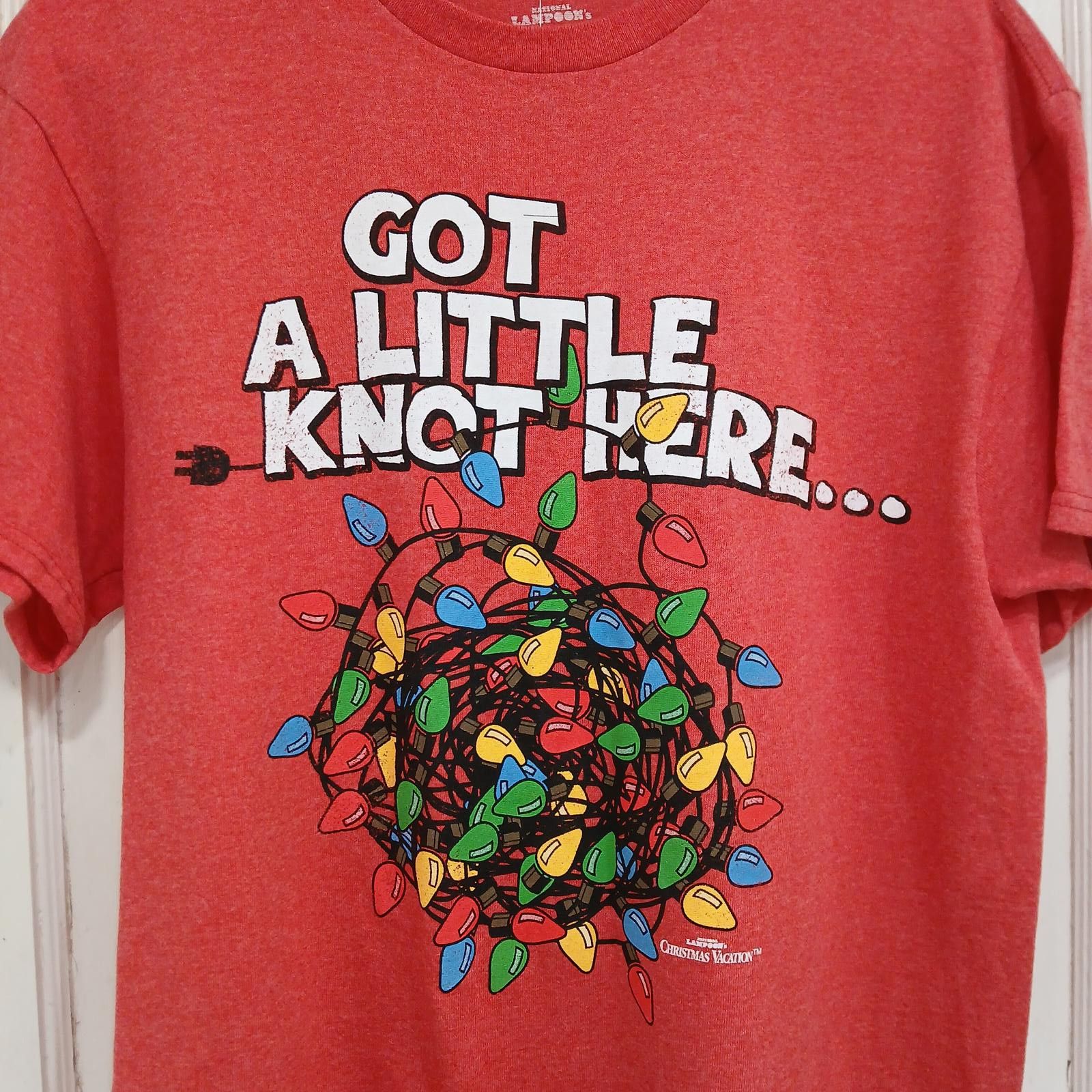 Designer Christmas Vacation NWT T-shirt Red Medium Size ONE SIZE - 3 Thumbnail