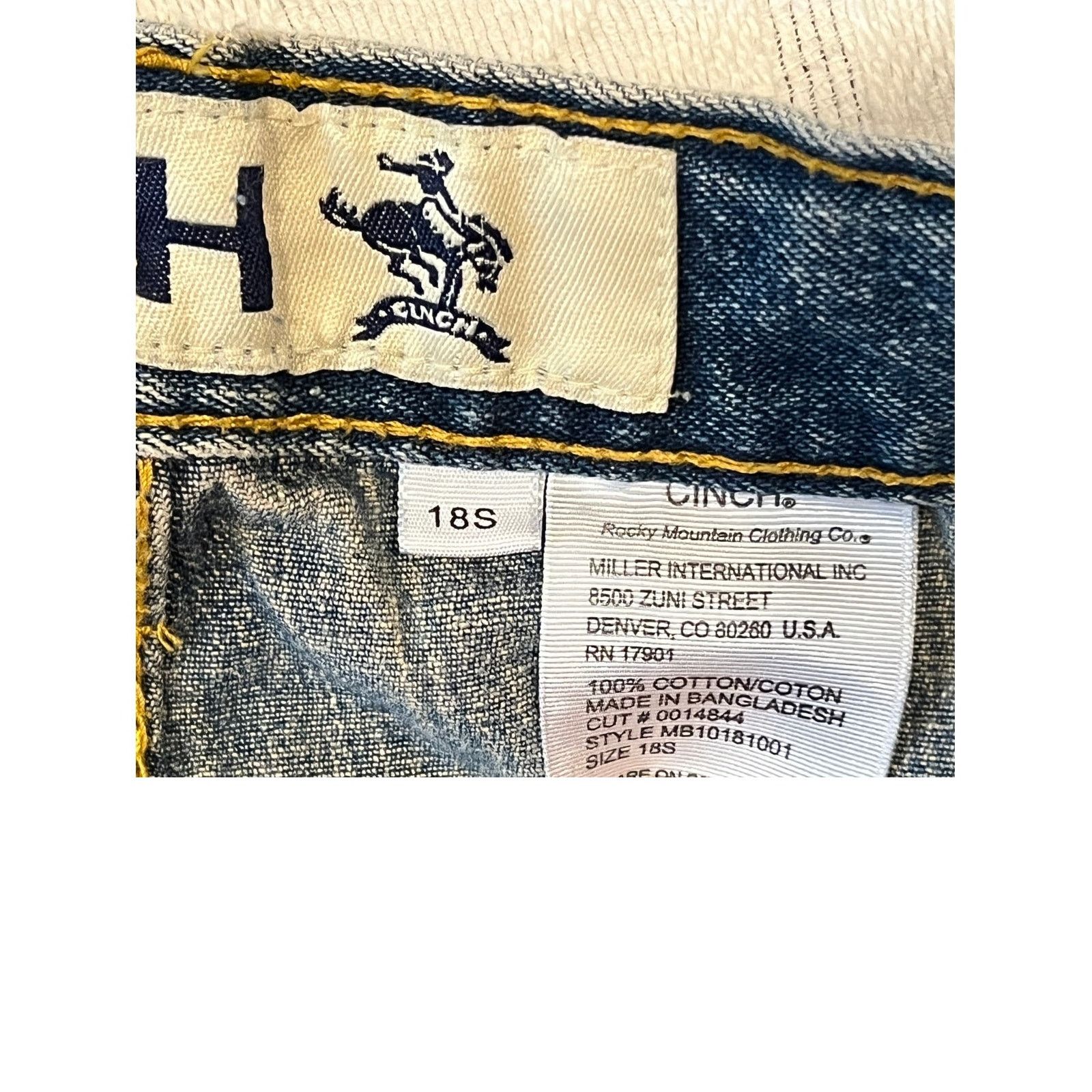 CINCH Cinch Boxy Relaxed Flared Leg Blue Jeans Womans 18S Size 40" / US 18 - 3 Thumbnail