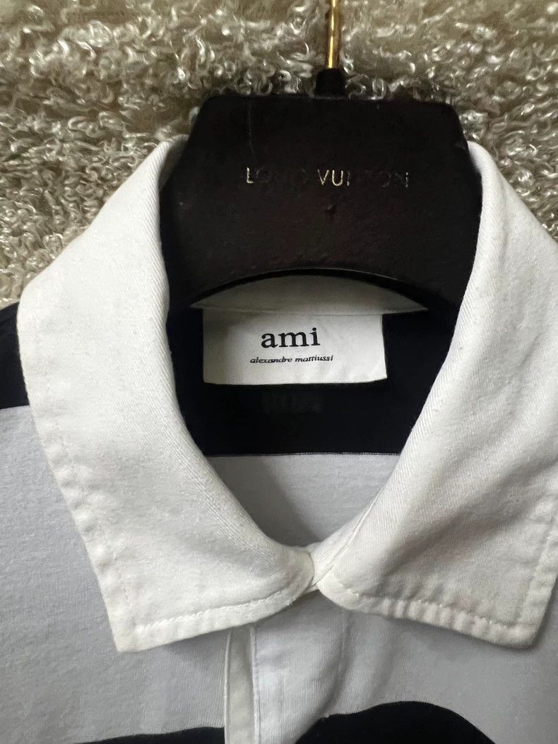 AMI AMI Men's Striped Long Sleeve Polo-2508 Size US S / EU 44-46 / 1 - 5 Thumbnail