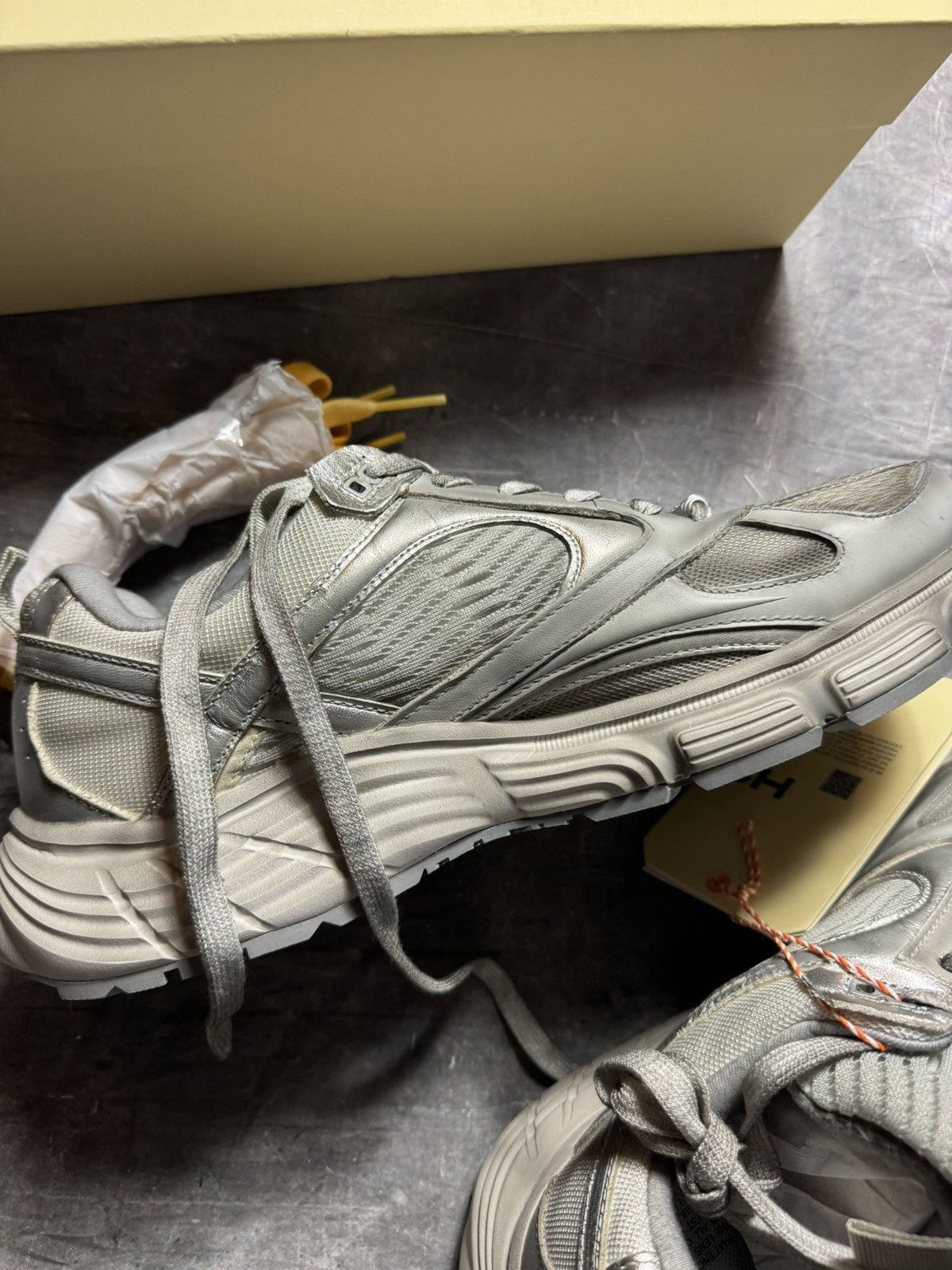 Heron Preston H2 by Heron Preston Chunky Sneakers in Silver Size US 12 / EU 45 - 3 Thumbnail