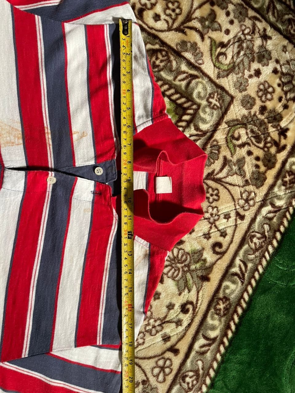Vintage K6-21 Power To The People Striped red blue Polo Shirt Size US L / EU 52-54 / 3 - 6 Thumbnail