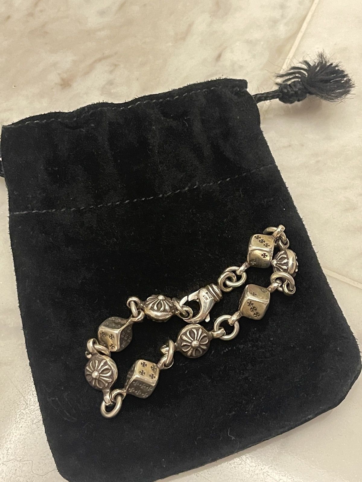 Chrome Hearts RARE ! Chrome hearts dice and crossball bracelet 7” long Size ONE SIZE - 13 Thumbnail