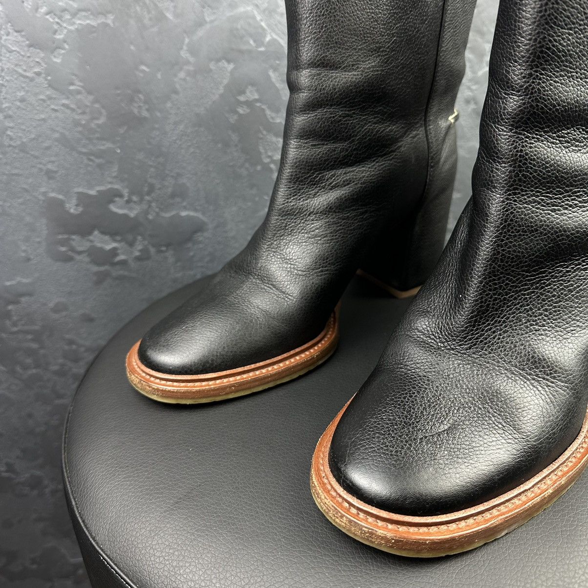 Chloe Chloe Edith Boots Leather Black Size US 7 / IT 37 - 2 Thumbnail