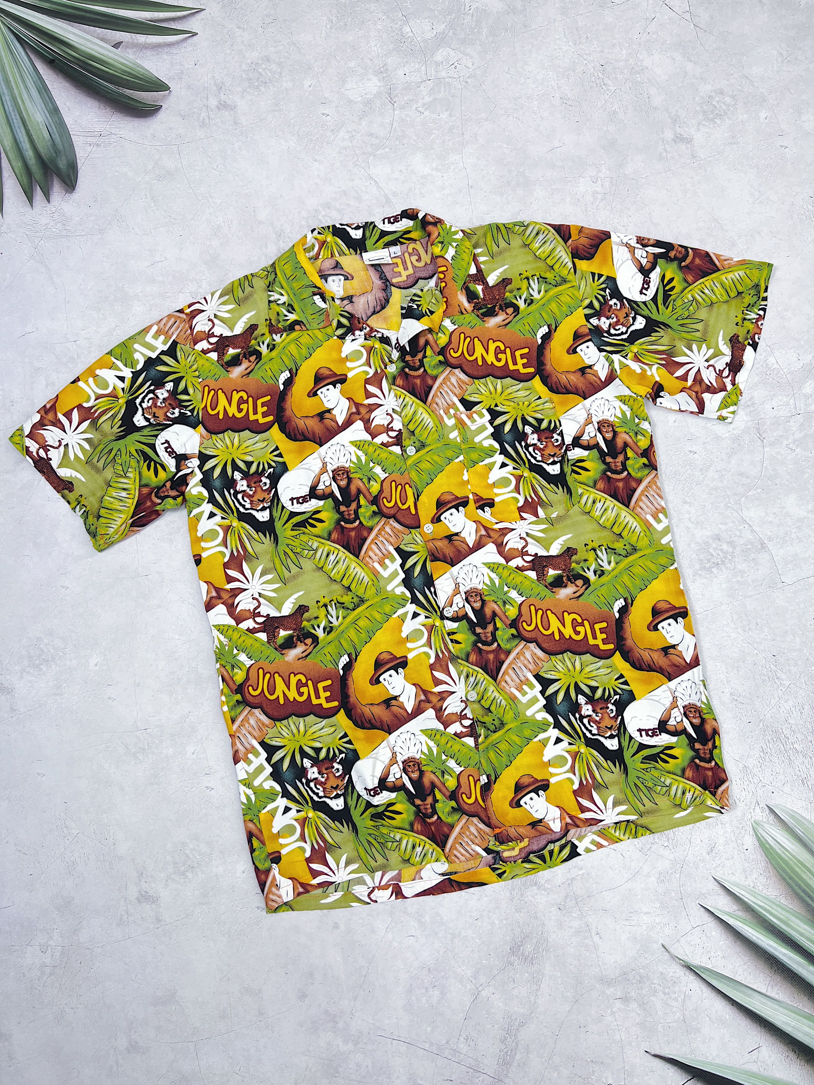 Other Vintage Hawaiian Shirt Jungle Tiger Size US M / EU 48-50 / 2 - 1 Thumbnail