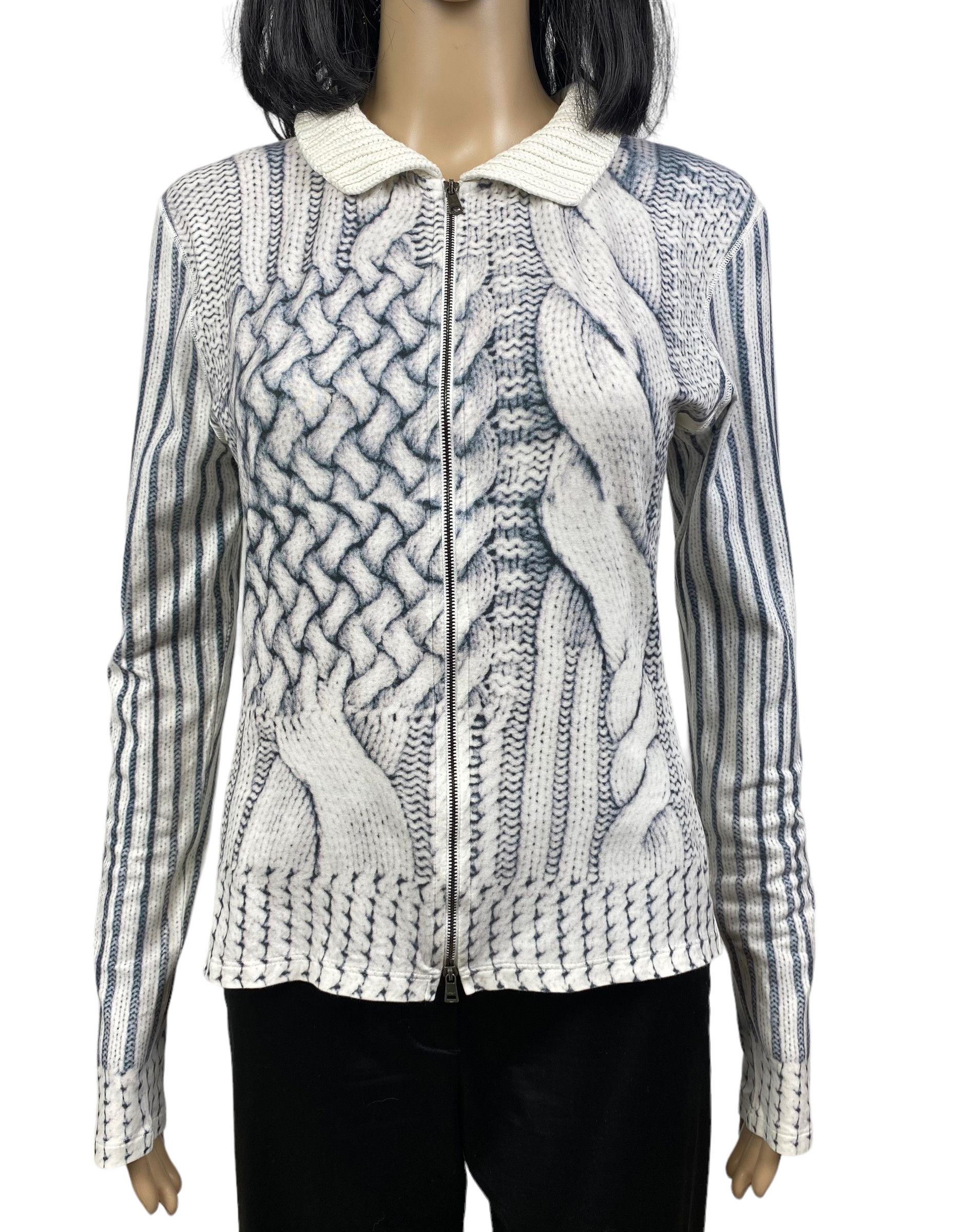 Other marc cain printed collared knit zip sweater size 3 Size L / US 10 / IT 46 - 6 Thumbnail