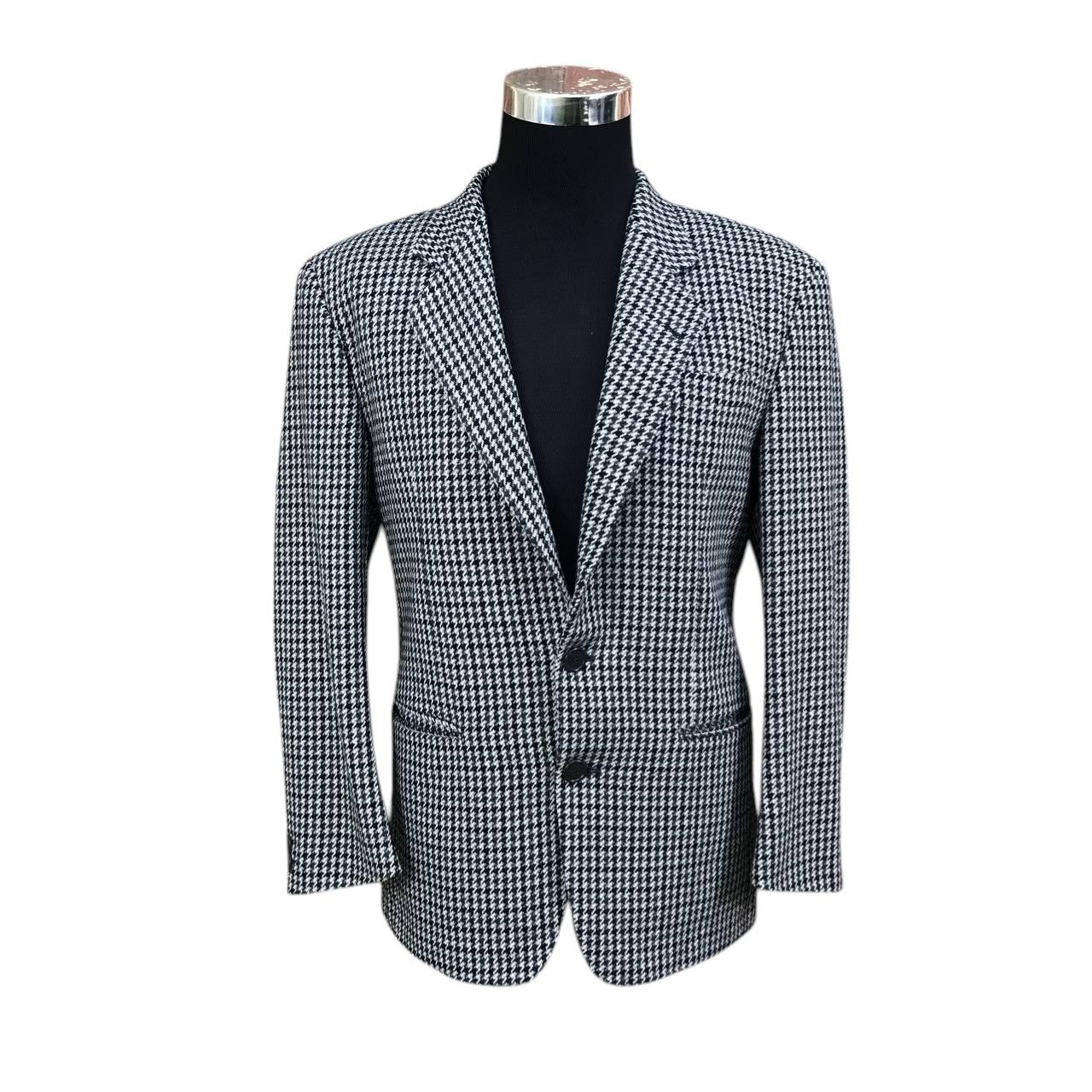 Valentino VINTAGE-OLIVER by VALENTINO HOUDSTOOTH BLAZER Size 48R - 2 Thumbnail