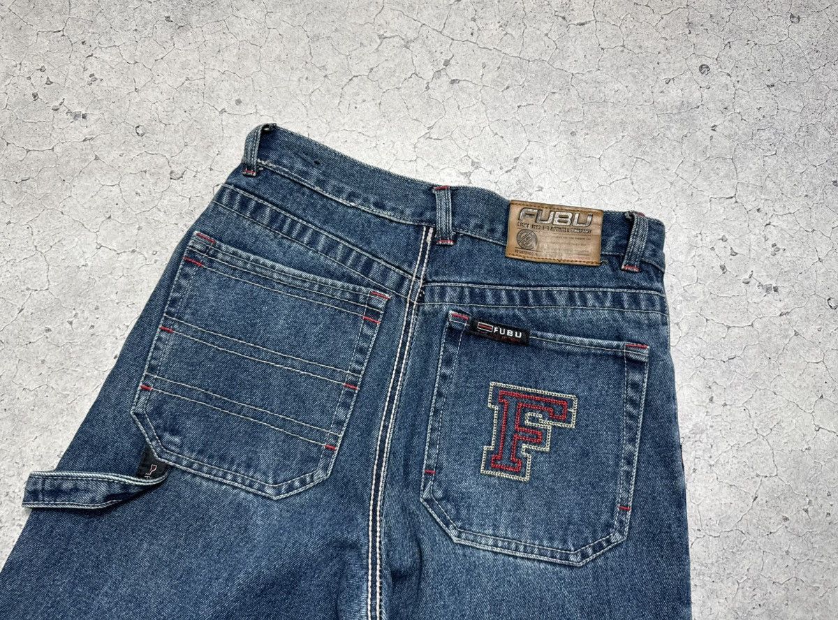 Fubu Fubu Vintage Denim Jeans Rap Skate Big Logo Size US 30 / EU 46 - 9 Thumbnail