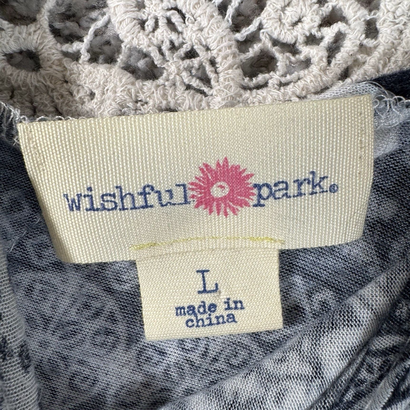 Vintage Wishful Park Blouse L Elephant Boho Lace Crochet Cottagecore Indie Hippie Festival Women Size L / US 10 / IT 46 - 7 Thumbnail