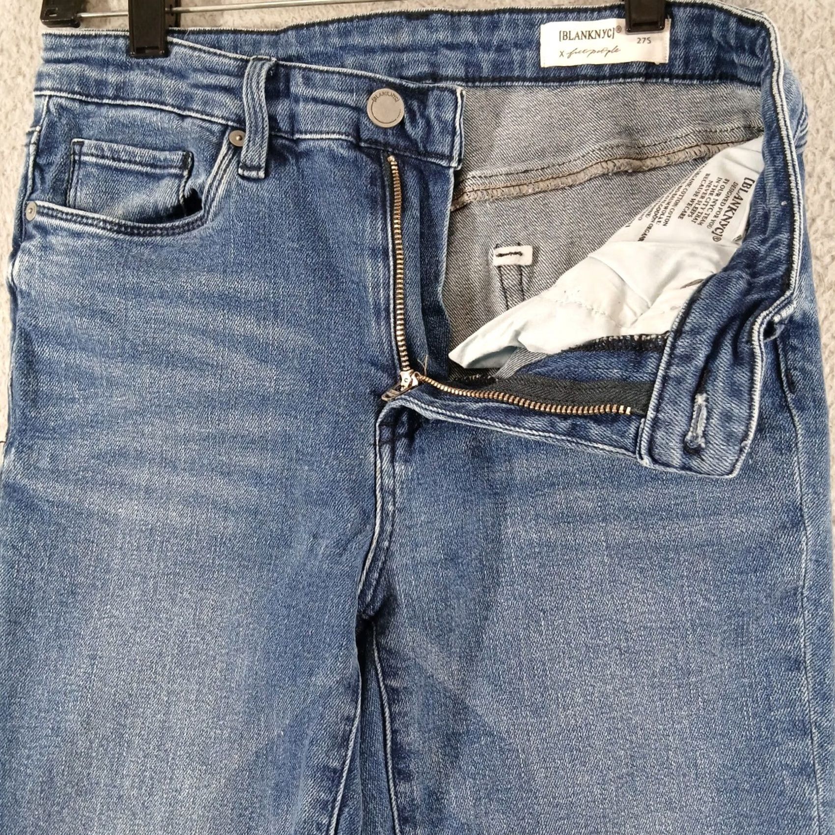 Vintage BLANKNYC x Free People The Hoyt High-Rise Mini Flare Jeans - Blue Size 27" / US 4 / IT 40 - 7 Thumbnail
