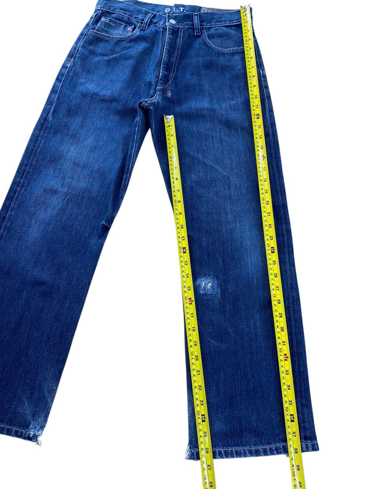Diesel Diesel X Selvedge Distressed Blue Wash Straight Leg Jeans Size US 30 / EU 46 - 8 Thumbnail