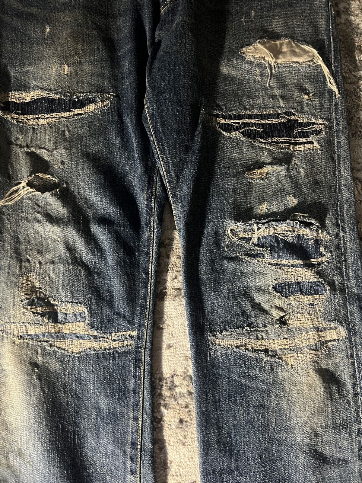 Undercover Undercover AW12 Psychocolor Boro Crash Denim Size US 32 / EU 48 - 2 Thumbnail