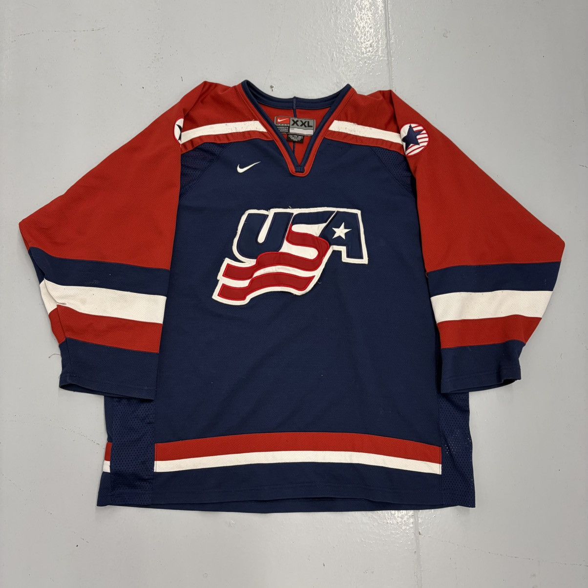 Nike Vintage USA Nike Team Blue/Red Hockey Jersey Size US XXL / EU 58 / 5 - 1 Thumbnail