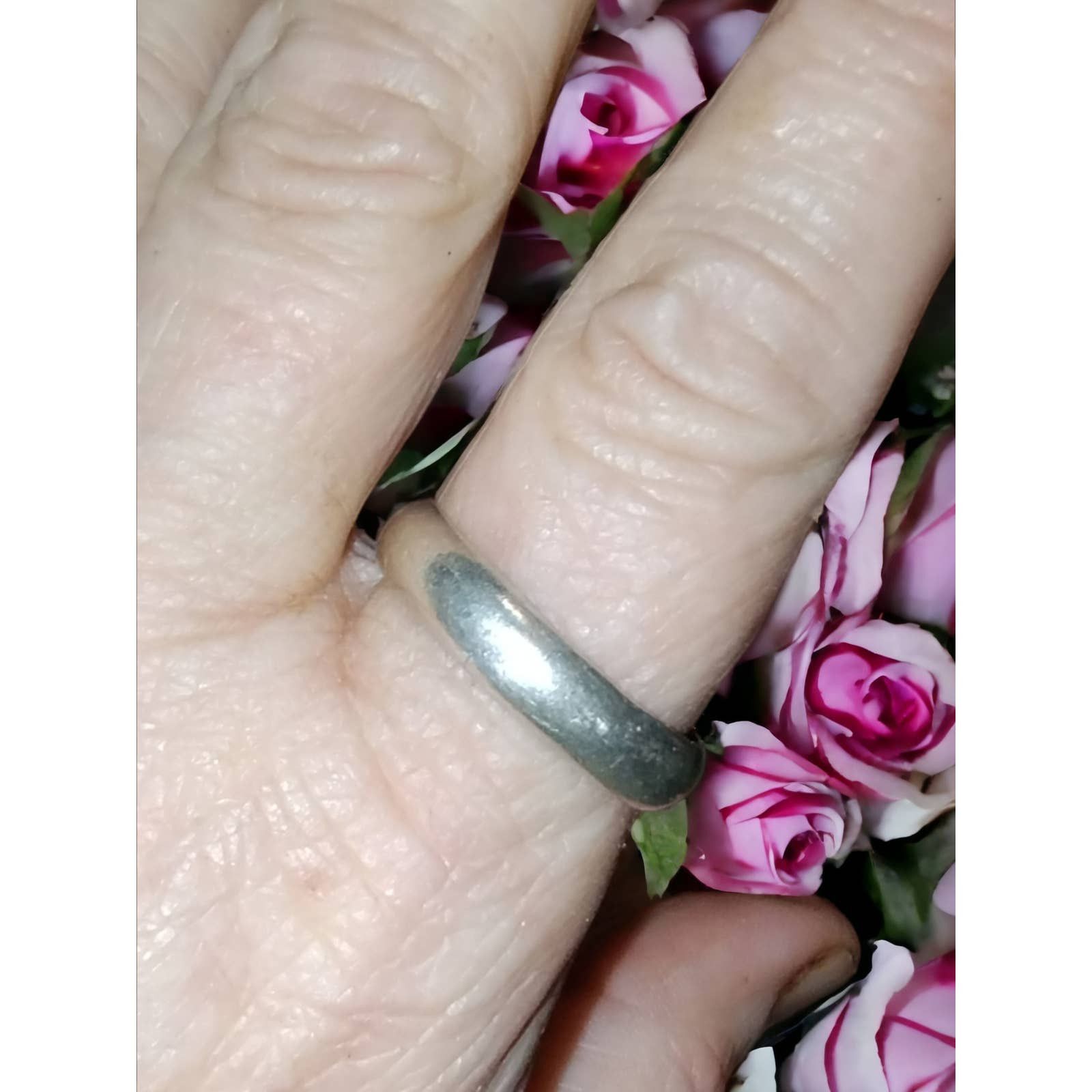 Men's vintage sterling silver size 11 wedding band