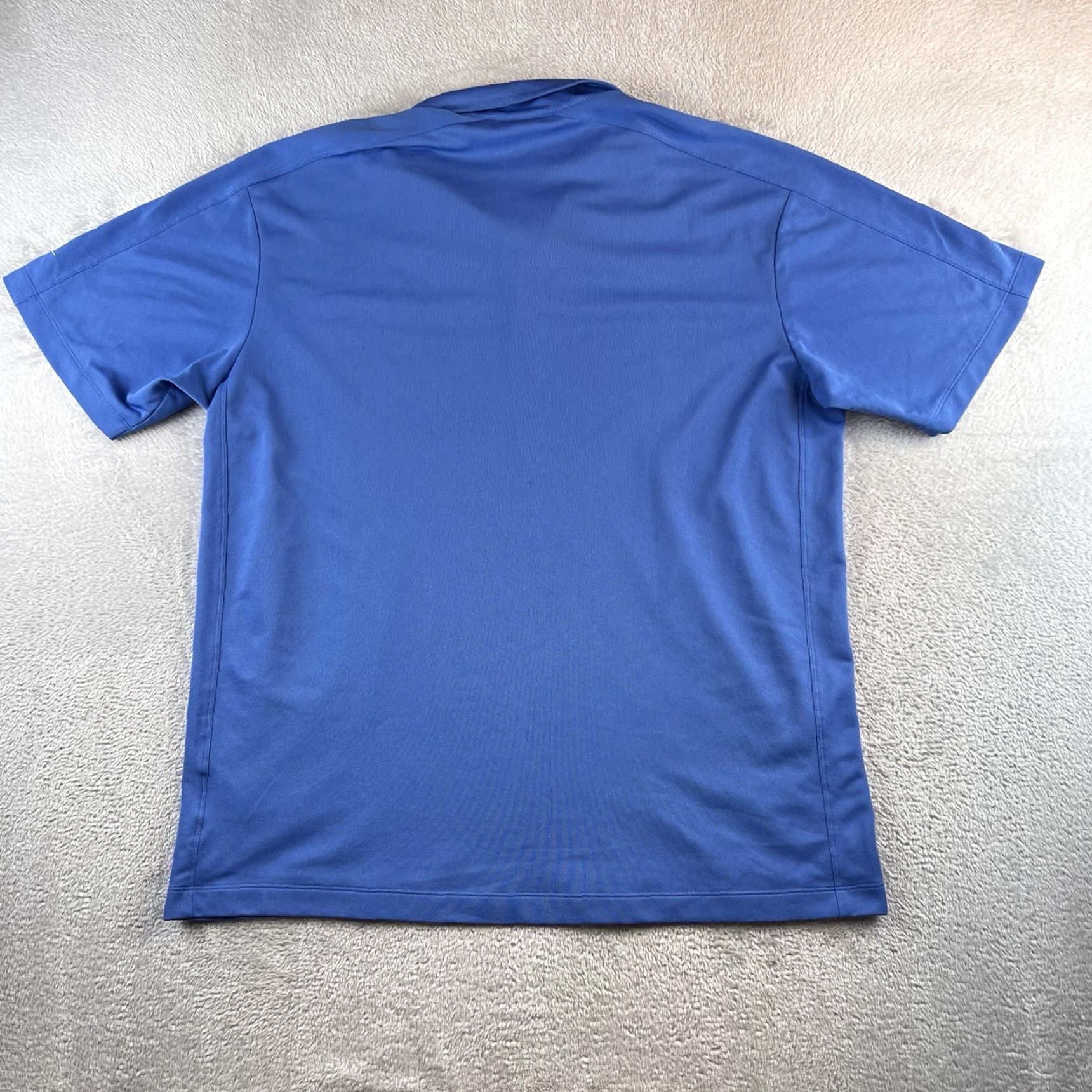 Nike Nike Golf Polo Shirt Men XXL Dri-FIT Blue Solid Short Sleeve Breathable Moisture Wicking Polyester Embroidered Logo Size US XXL / EU 58 / 5 - 2 Thumbnail