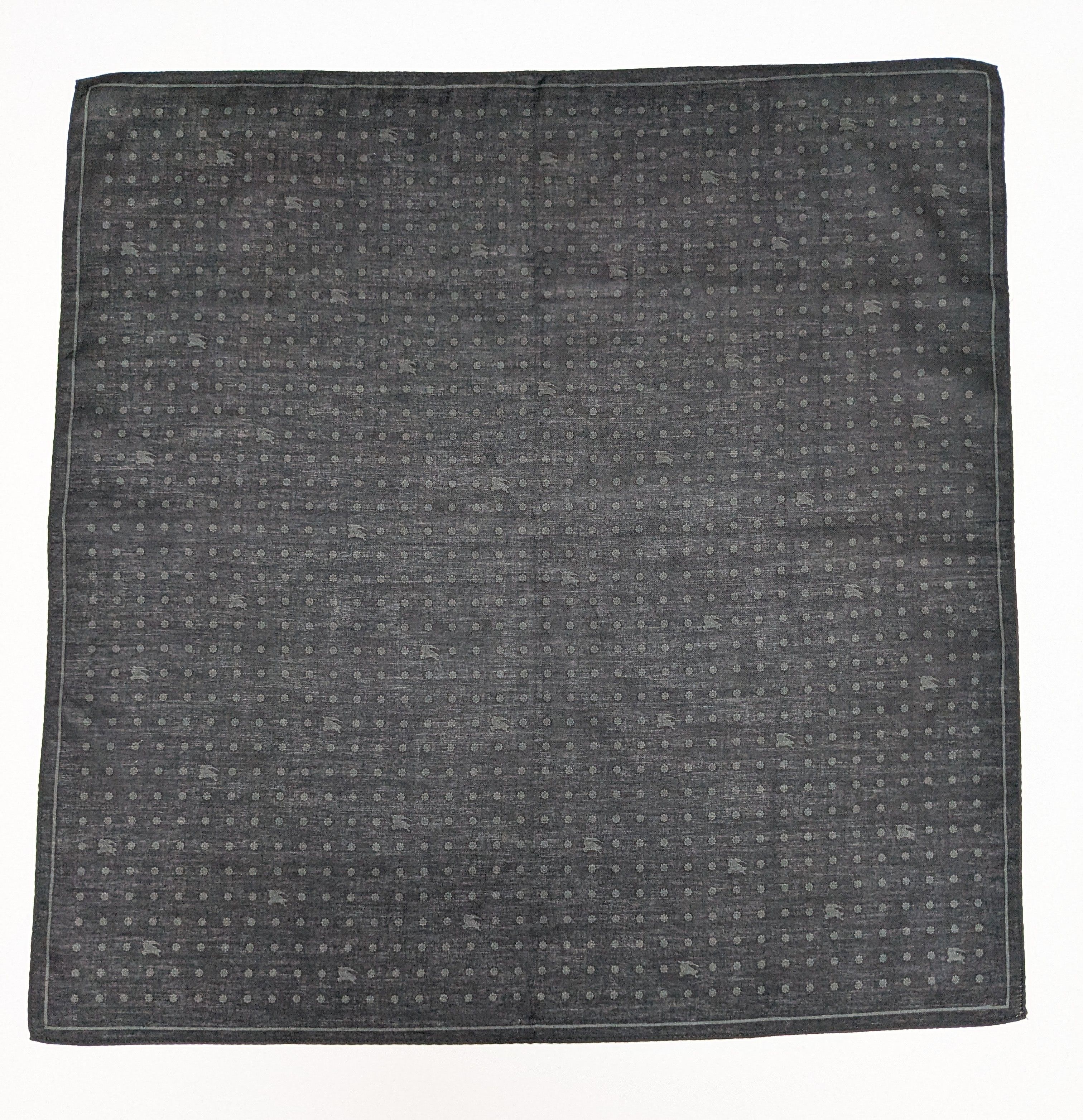 Burberry VINTAGE BURBERRY BLACK JACQUARD MONOGRAM HANDKERCHIEF Size ONE SIZE - 3 Thumbnail