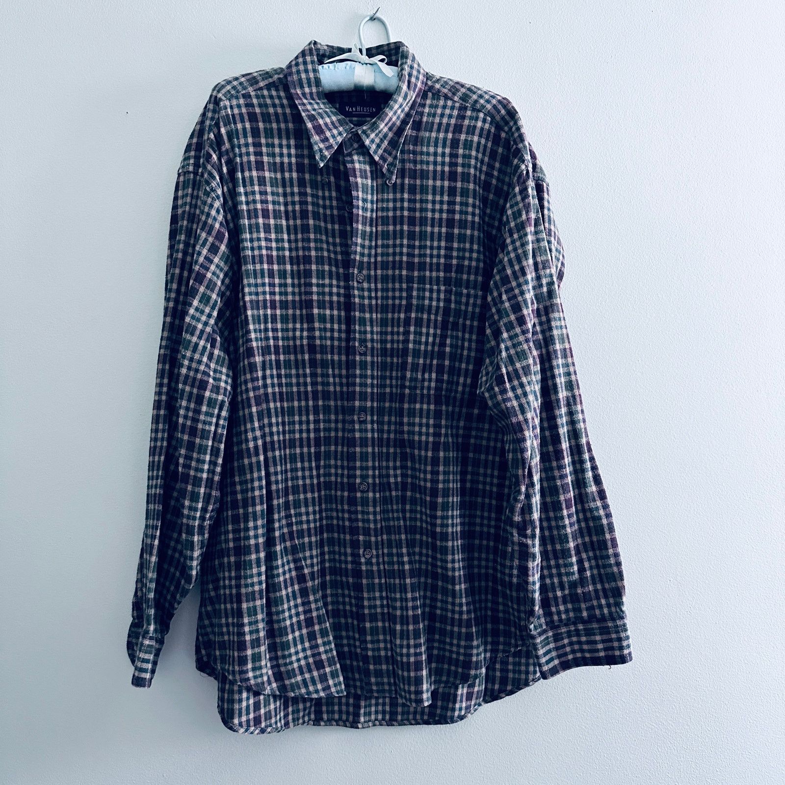Van Heusen Van Heusen green plaid flannel button down Size US L / EU 52-54 / 3 - 2 Thumbnail