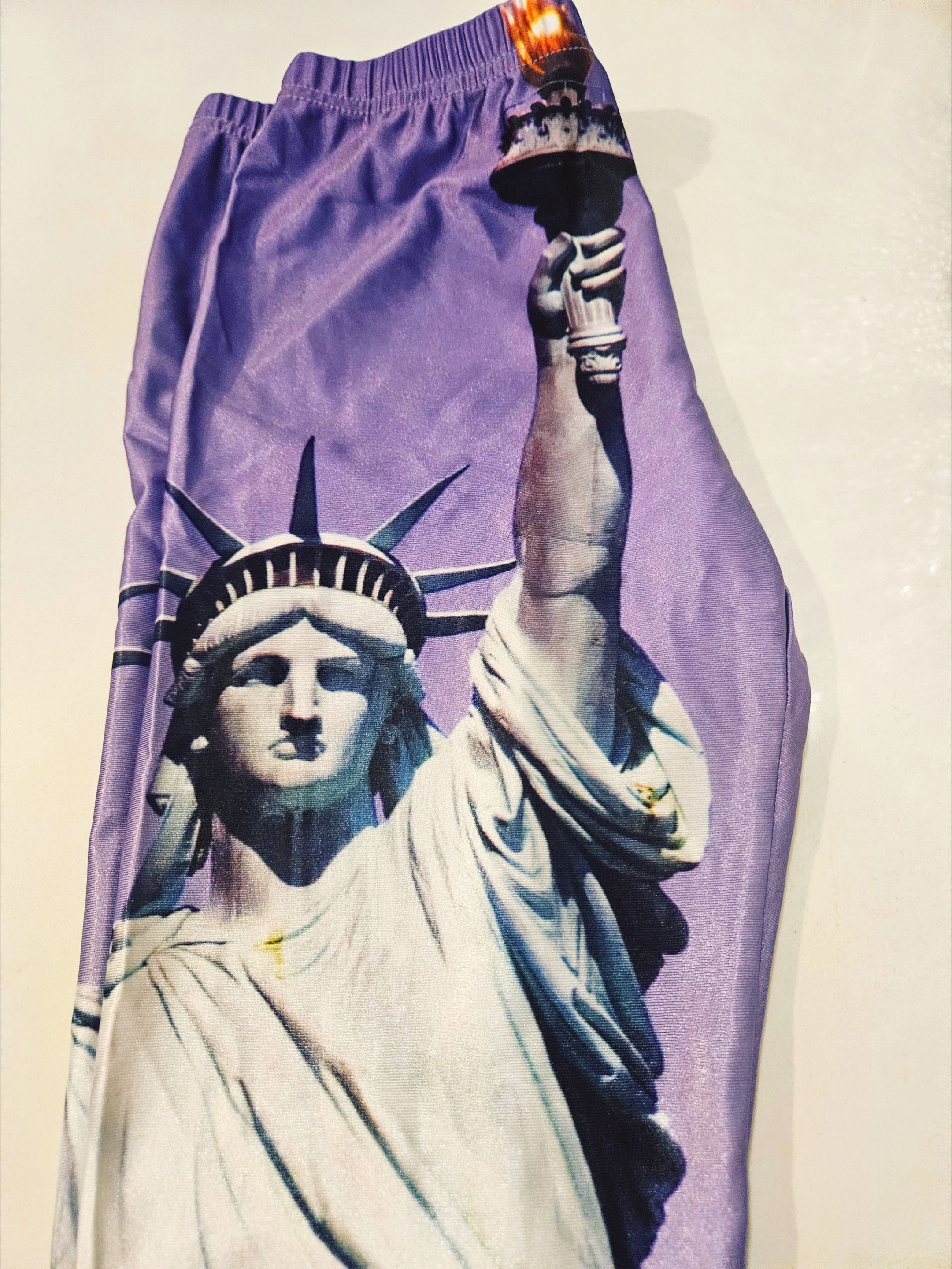 Other VINTAGE PURPLE STATUE OF LIBERTY LEGGINGS Size 28" / US 6 / IT 42 - 4 Thumbnail