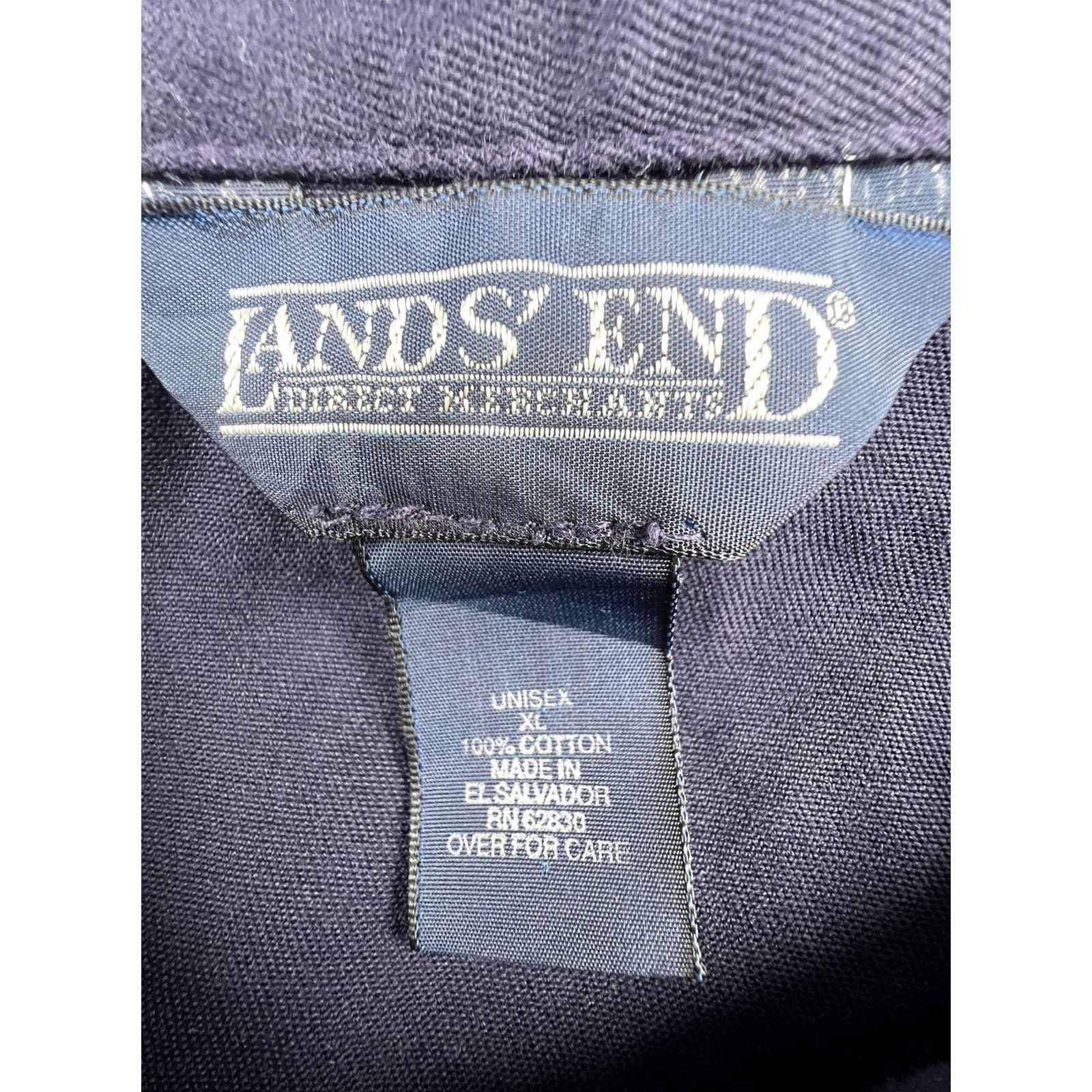 Lands' End Lands' End Jacket Mens XL Blue Canvas Bomber Full Zip Marquee Premium Logo Jacket Mens XL Blue Canvas Bomber Full Zip Marquee Premium Logo Size US XL / EU 56 / 4 - 3 Thumbnail