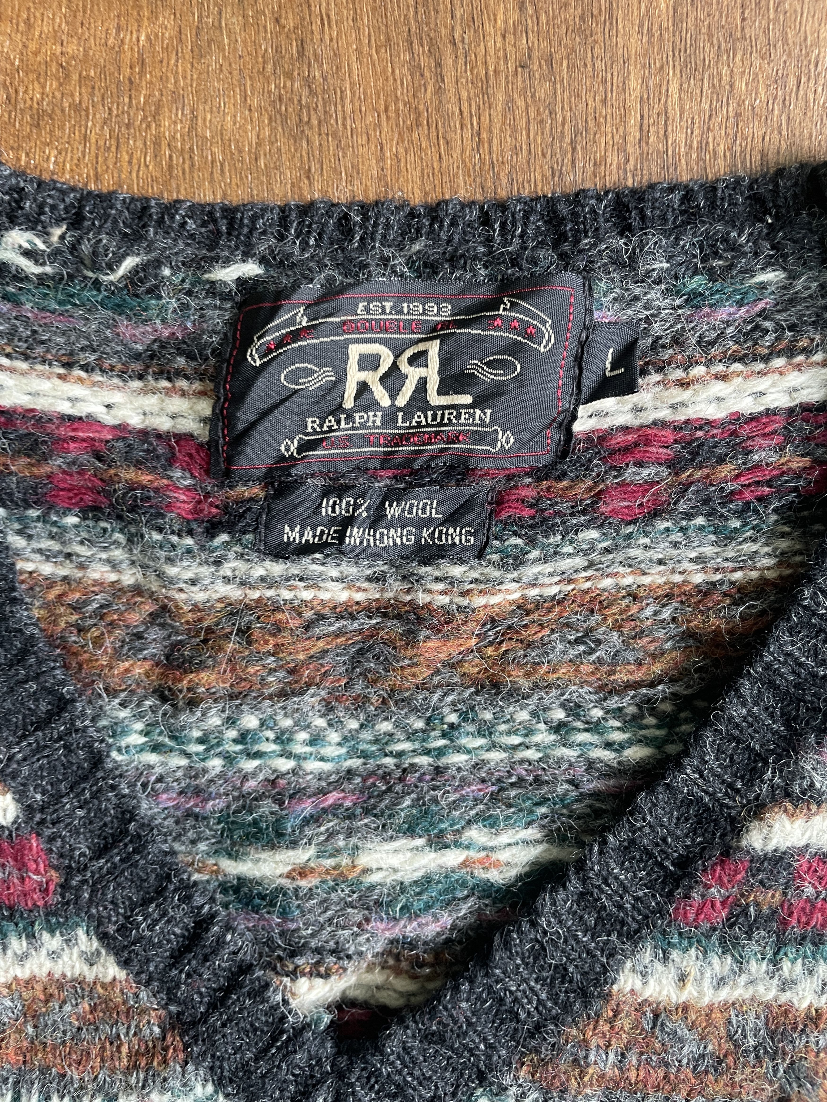 Ralph Lauren Ralph Lauren Fair Isle Knit Sweater Vest V-Neck Vintage Size US L / EU 52-54 / 3 - 3 Thumbnail