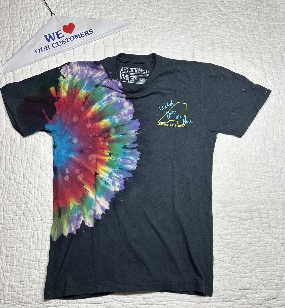 Travis Scott Travis Scott Europe Exclusive Astro Tour Tee Tie Dye/ Medium Size US M / EU 48-50 / 2 - 1 Thumbnail