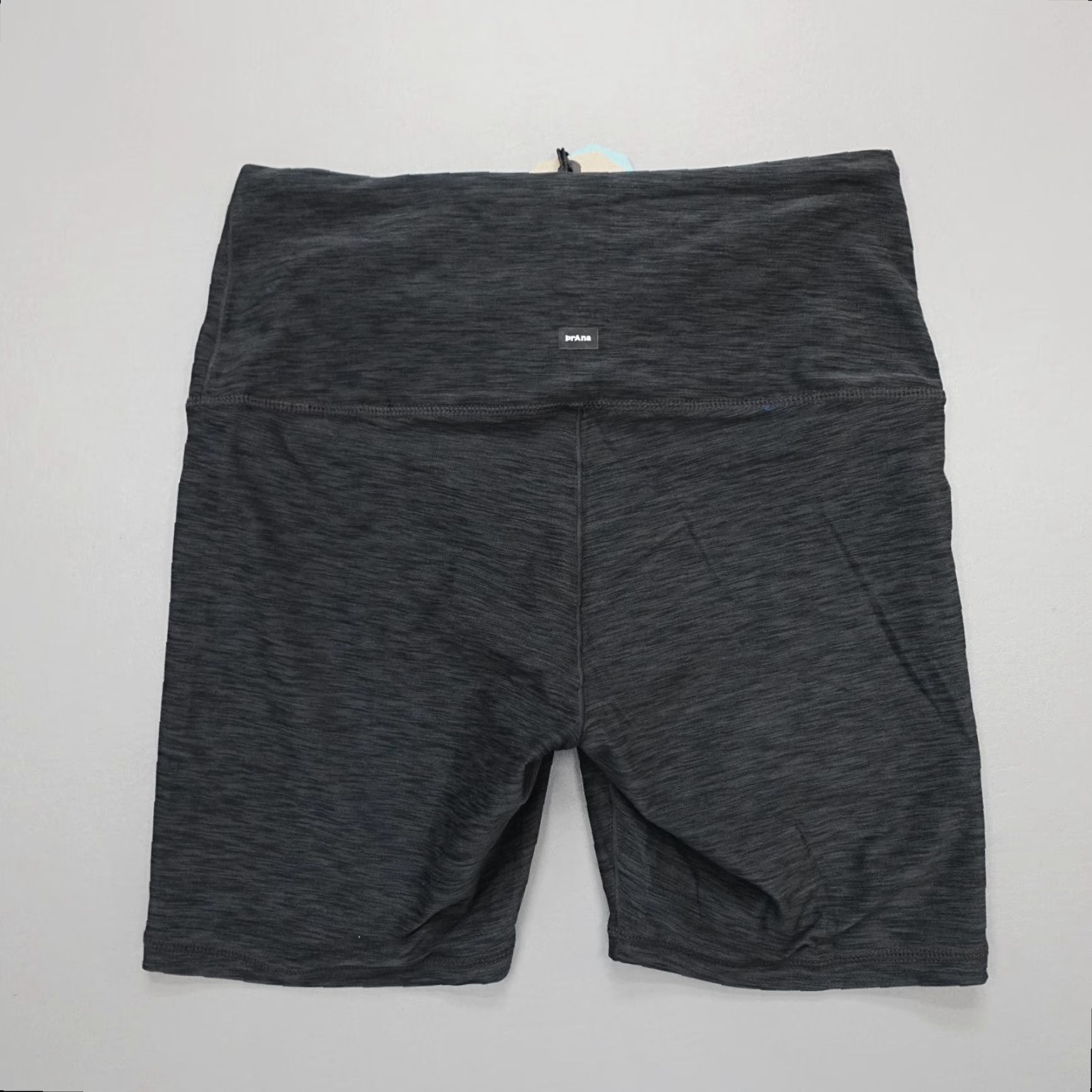 Prana Prana Kimble Shorts High Rise Athletic Black Heather 1970881 Womens Size XL Athletic Biker Pockets Size 40" / US 18 - 7 Thumbnail