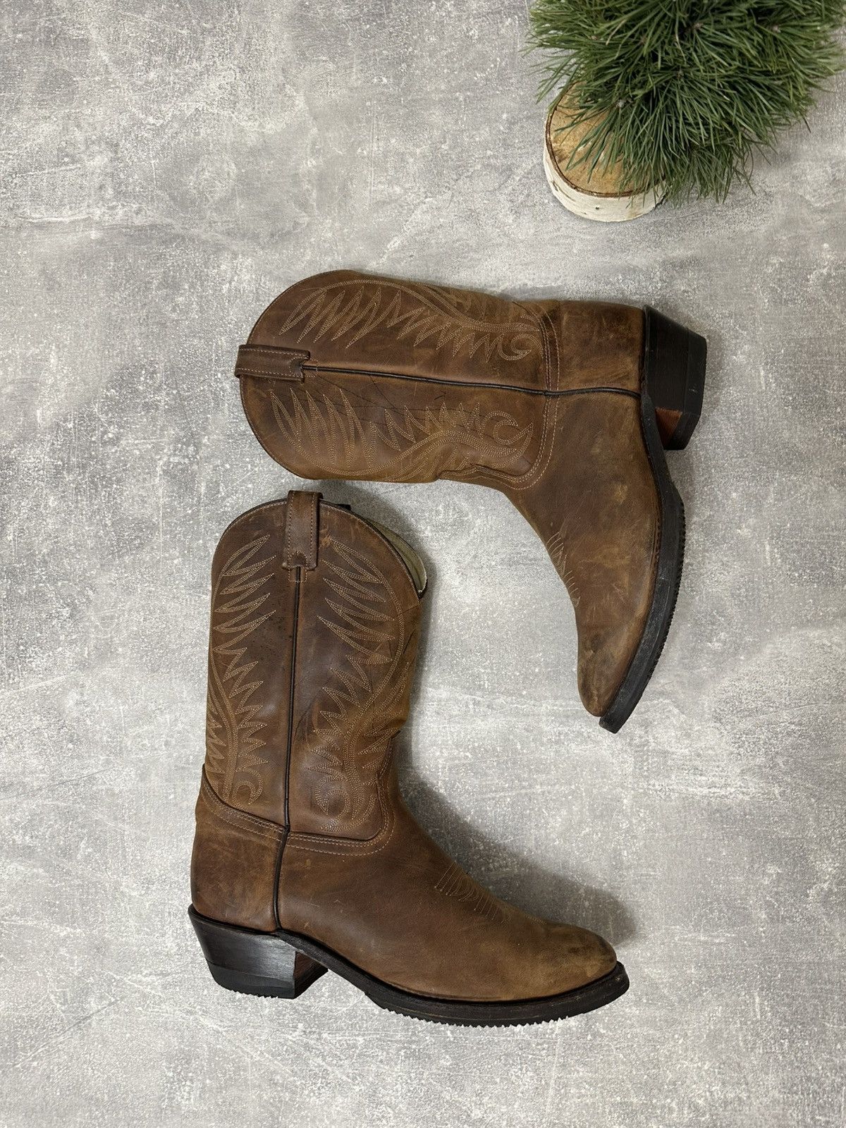 Vintage Vintage Leather Cowboy Boots Western shoes Size US 11 / EU 44 - 4 Thumbnail