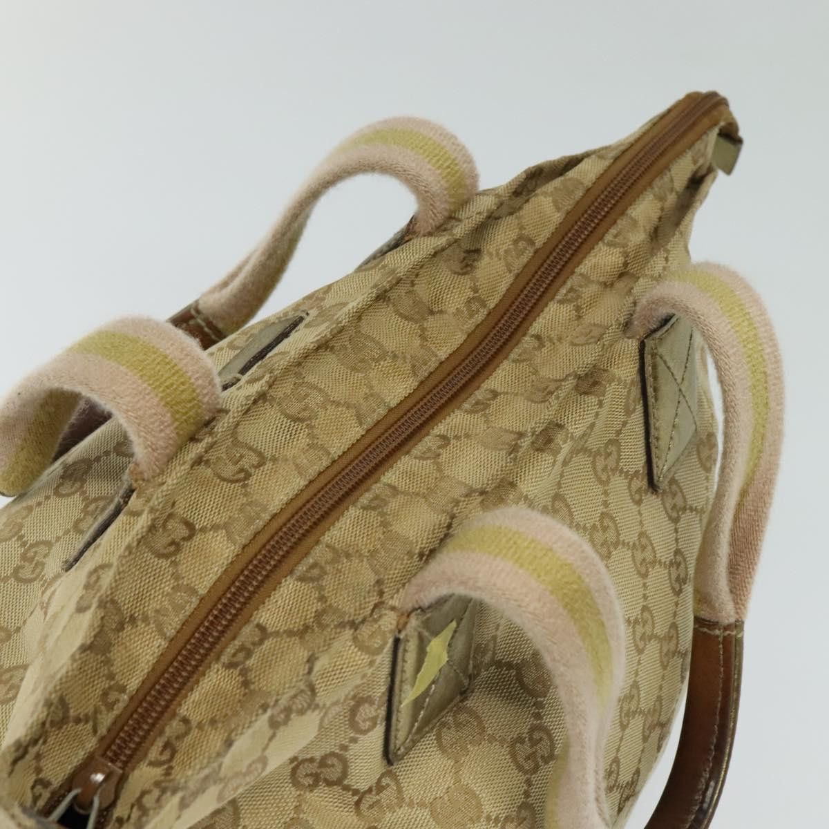 Gucci GUCCI GG Canvas Sherry Line Hand Bag Beige Gold Pink Size ONE SIZE - 6 Thumbnail