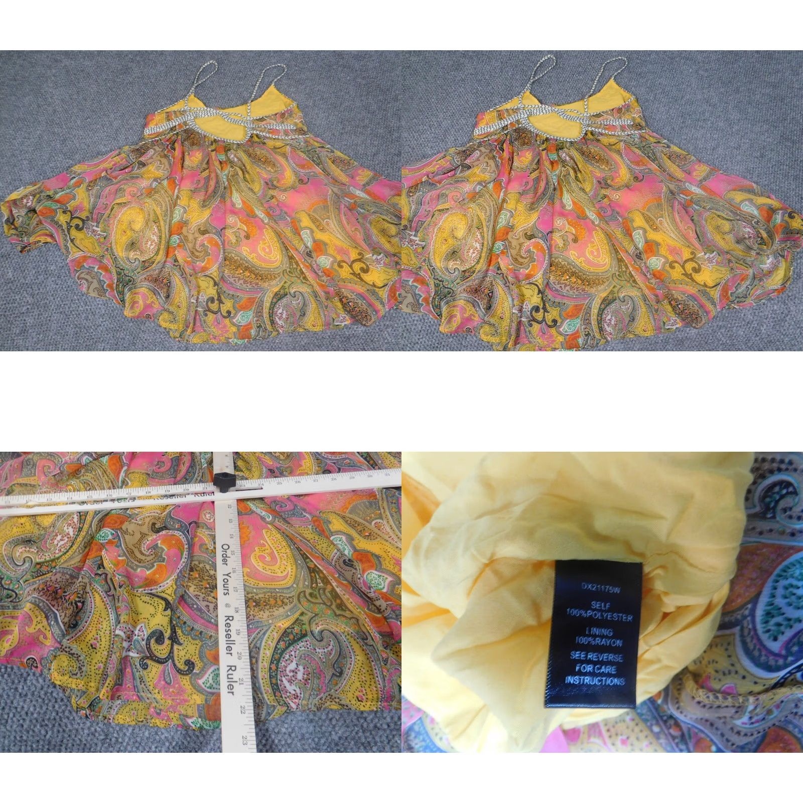 CO Ark & Co Womens Blouse Medium Pink Pullover Stretch Argyle Yellow Casual Size M / US 6-8 / IT 42-44 - 8 Thumbnail