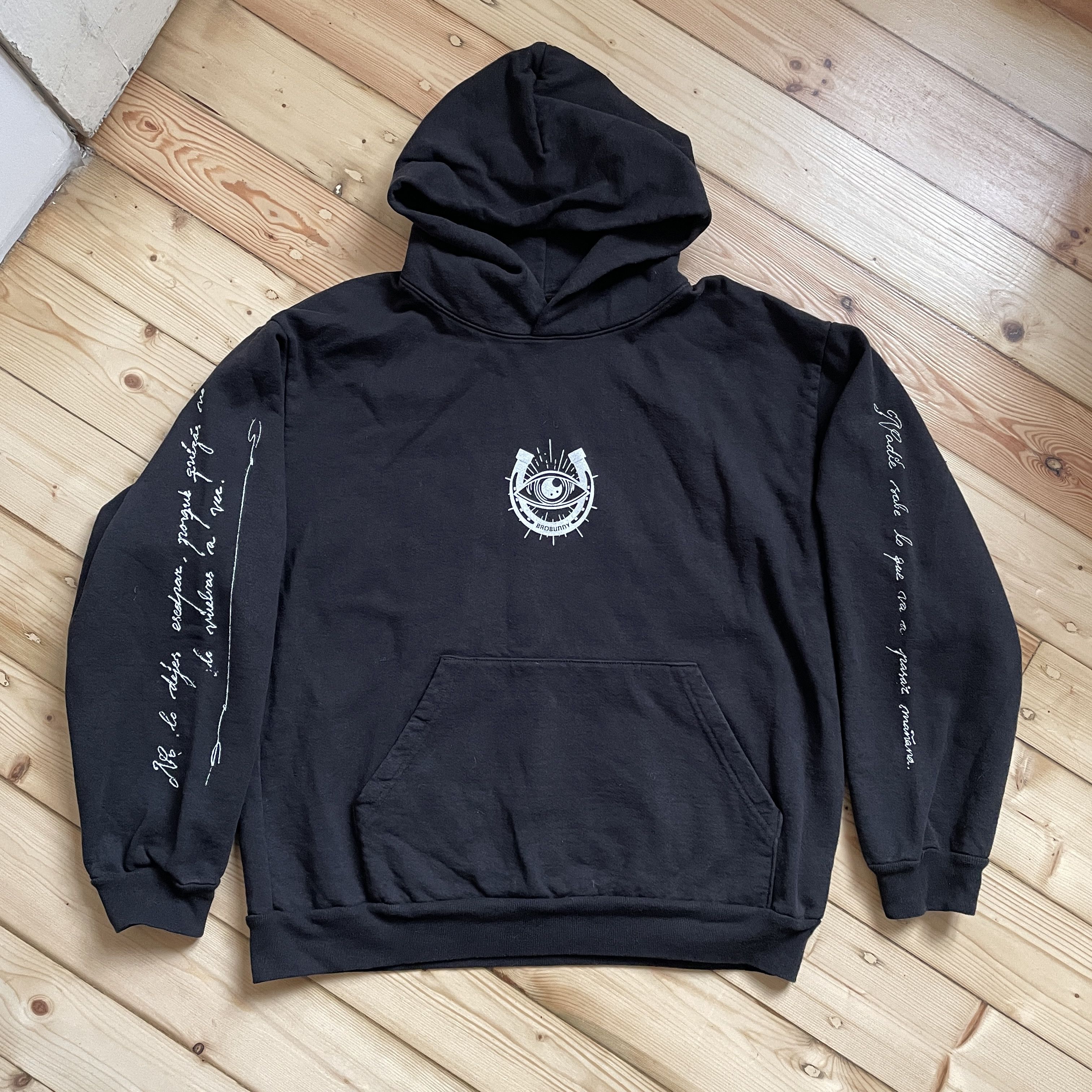 Bad Bunny Most Wanted Tour Authentic Hoodie Black Large