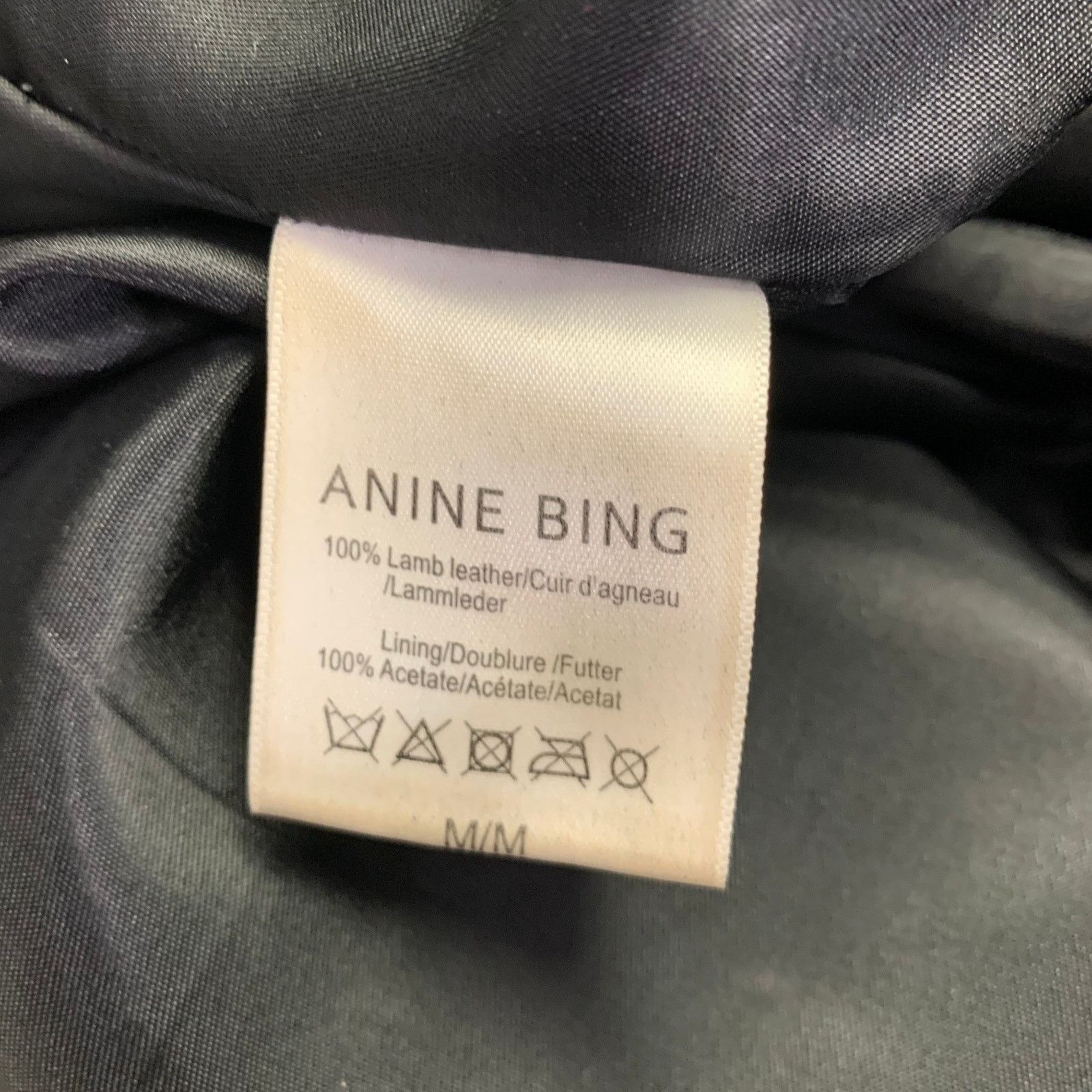 Anine Bing Size M Black Lambskin Leather Cropped Casual Pants Size 34" / US 12 / IT 48 - 4 Thumbnail