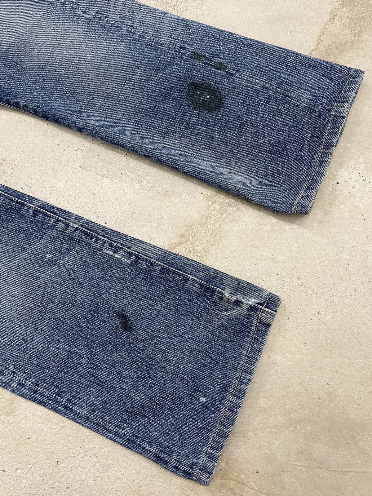 Levis 505 Talon Big E Redline Selvedge Repro Distressed