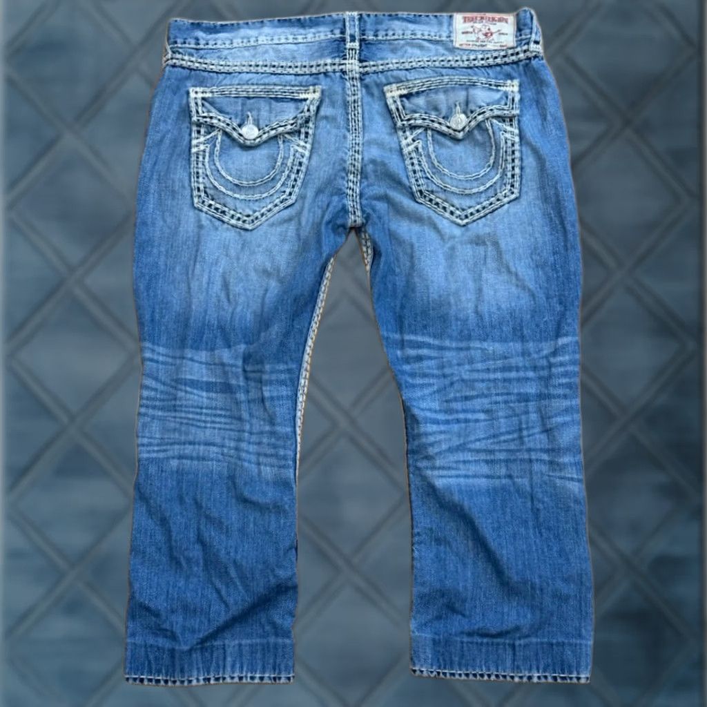 True Religion True religion men jeans 28 white stitching | Grailed