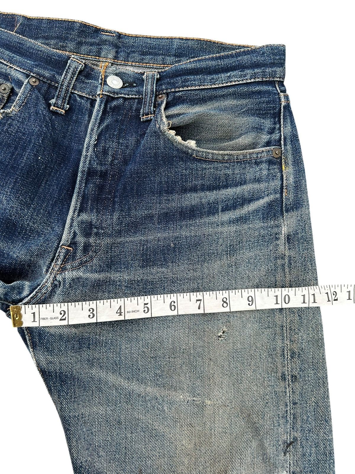 Kapital Thrashed Vintage Denime Selvedge Denim Jeans Size US 30 / EU 46 - 21 Thumbnail