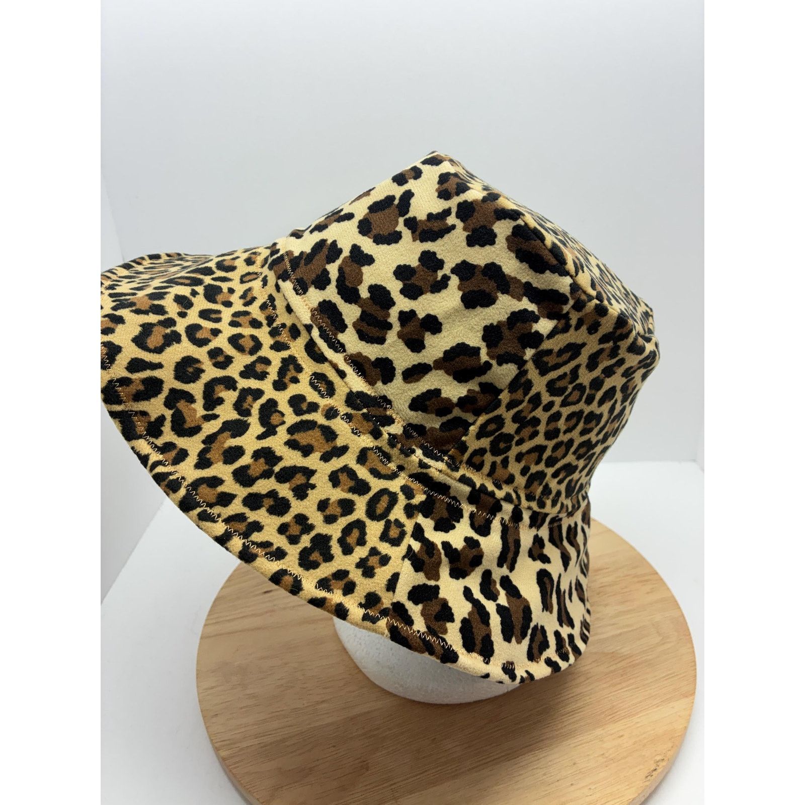 Other Leopard Print Bucket Hat – Large – Felt Lined, Soft Size ONE SIZE - 3 Thumbnail